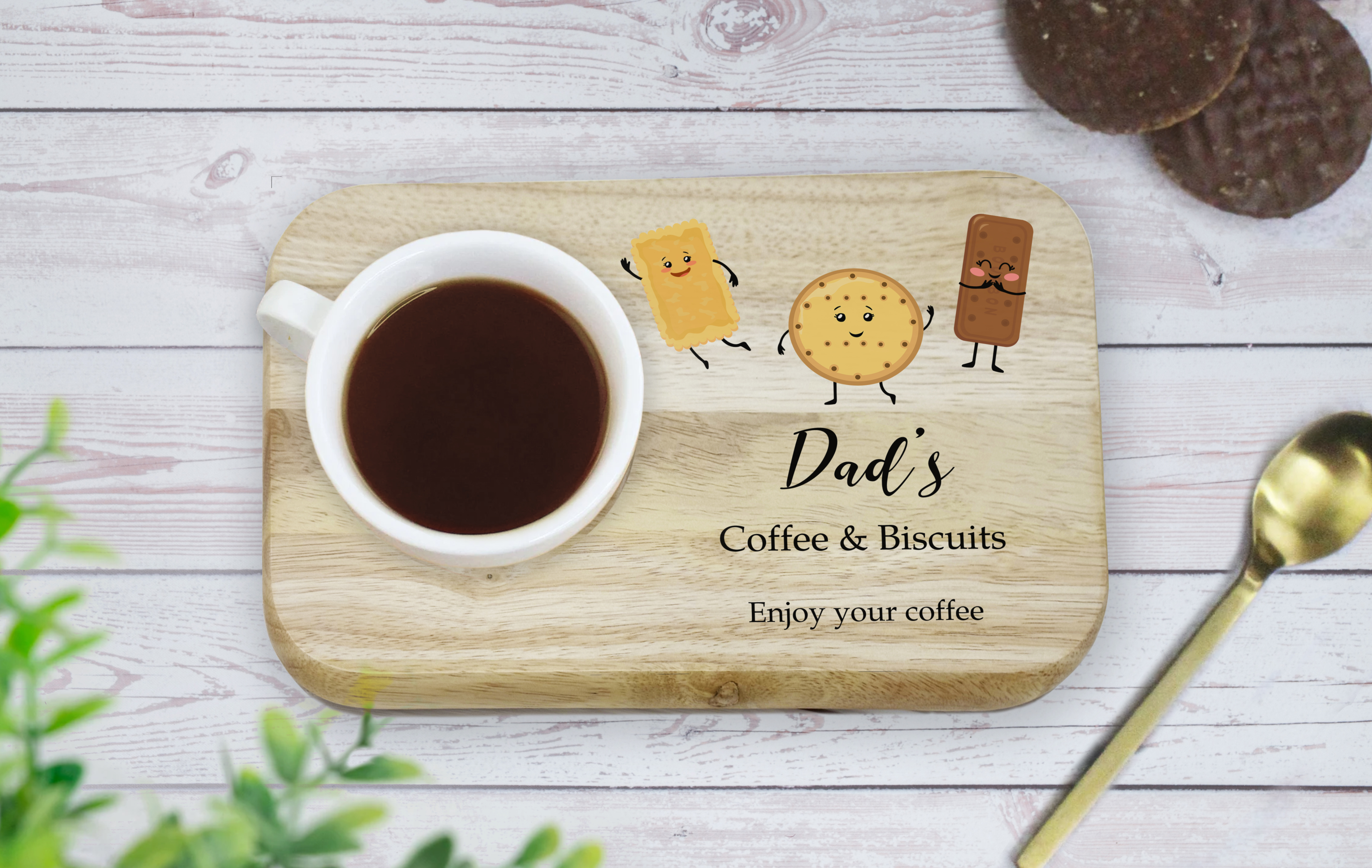 Personalised Dad Tea and Biscuit Tray Personalised Dad Tea and Biscuit Tray