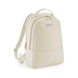 Personalised Women’s Faux Leather Backpack with Initials Personalised Women’s Faux Leather Backpack with Initials