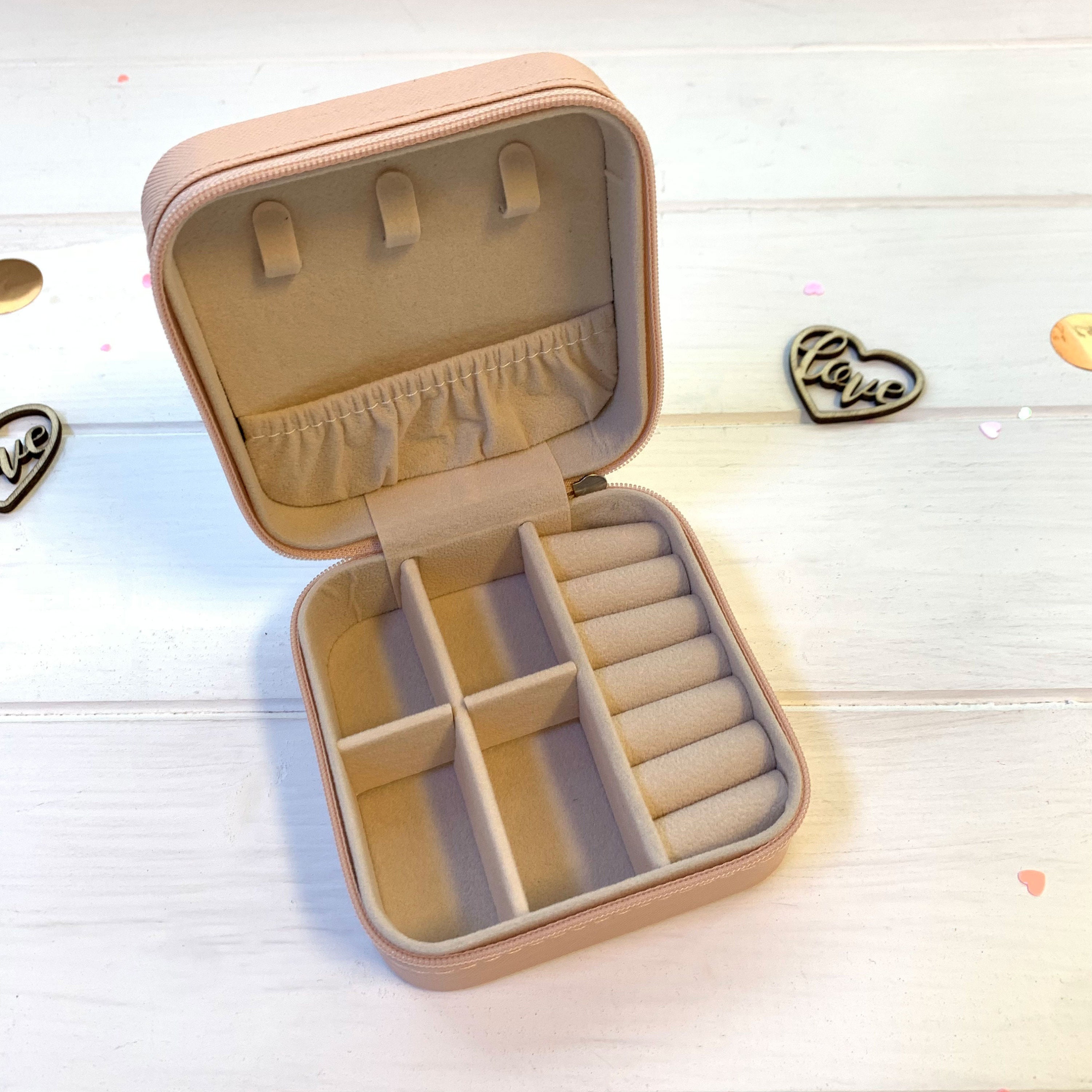 Personalised Bridesmaid Jewellery Box with Name and Initial Personalised Bridesmaid Jewellery Box with Name and Initial