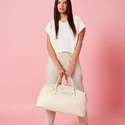 Personalised Saffiano Holdall with Monogram Initials