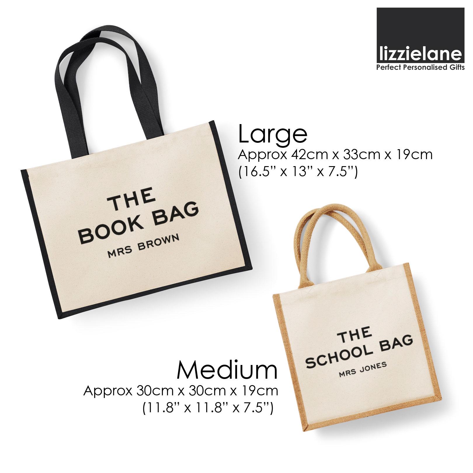 Personalised The Teacher Tote Bag with Name Personalised The Teacher Tote Bag with Name