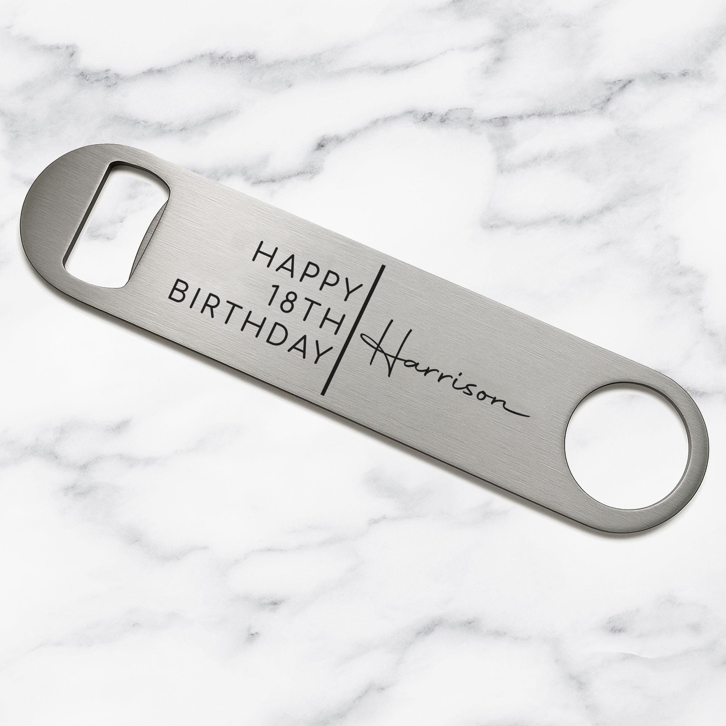 Personalised 18th, 21st Birthday Bar Blade Bottle Opener Personalised 18th, 21st Birthday Bar Blade Bottle Opener