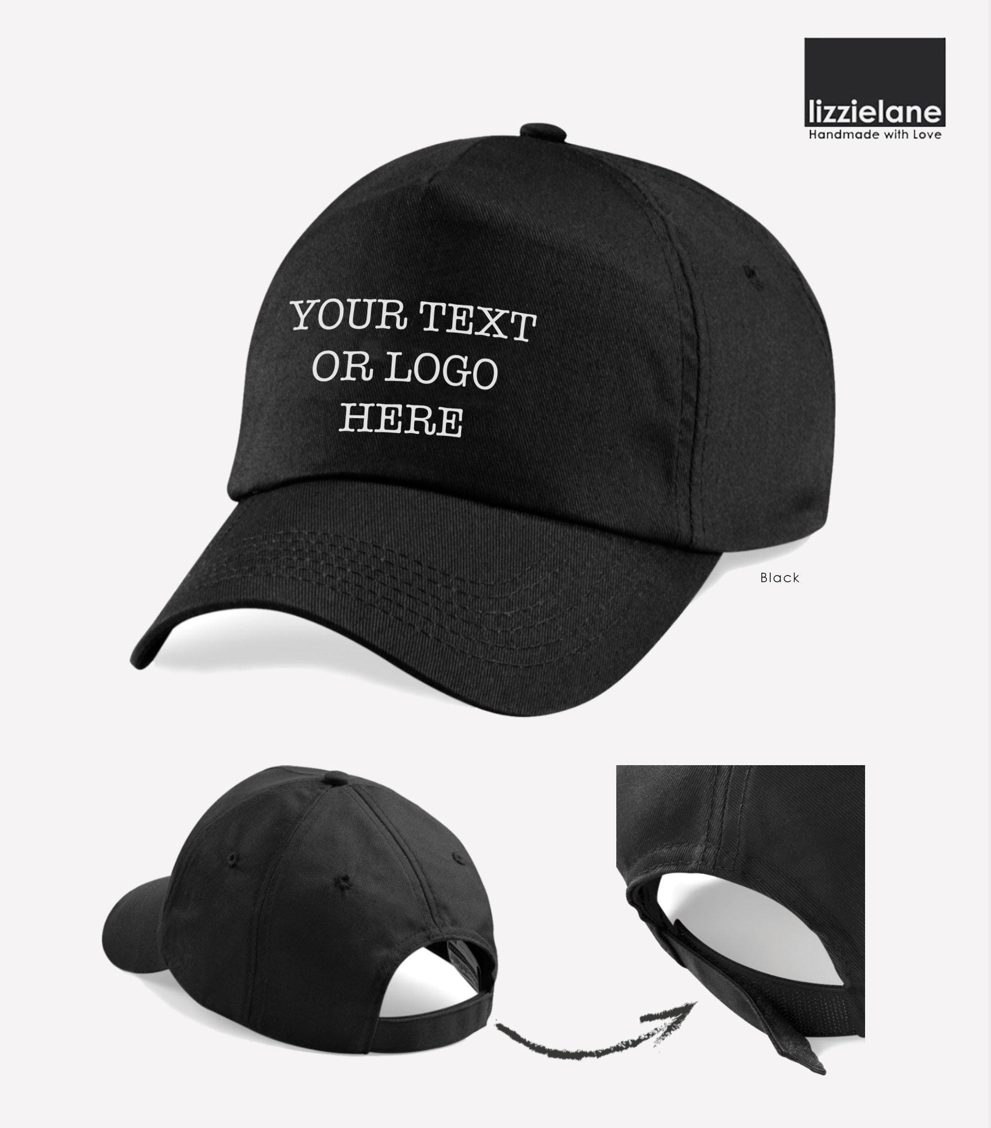 Personalised Baseball Cap with Custom Text or Logo Personalised Baseball Cap with Custom Text or Logo