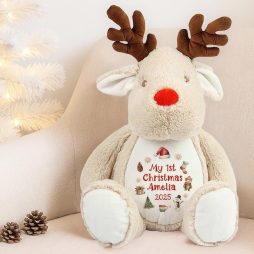 Personalised First Christmas Reindeer Teddy Bear Personalised First Christmas Reindeer Teddy Bear