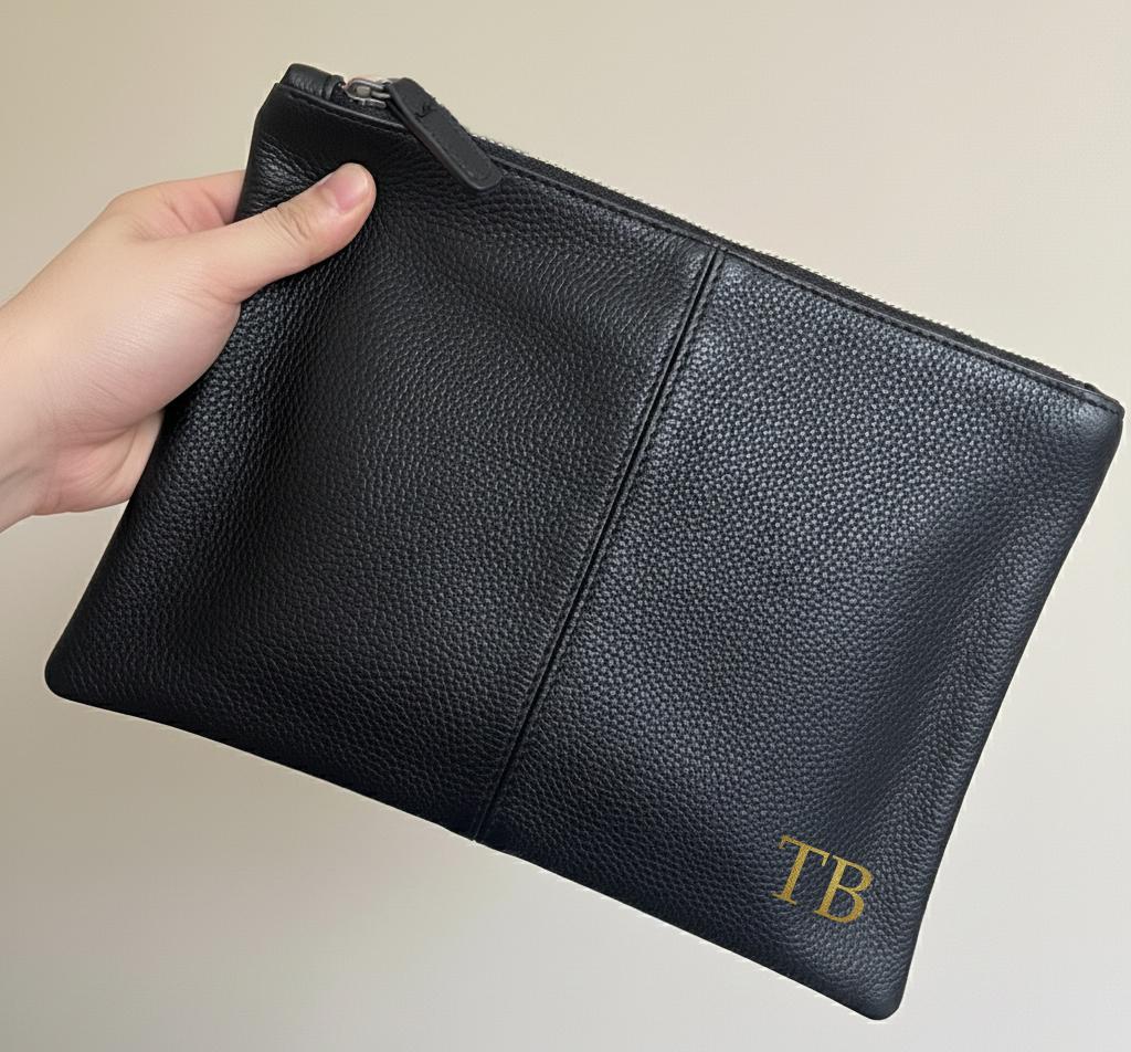 Personalised Men’s Wash Bag with Initials Personalised Men’s Wash Bag with Initials