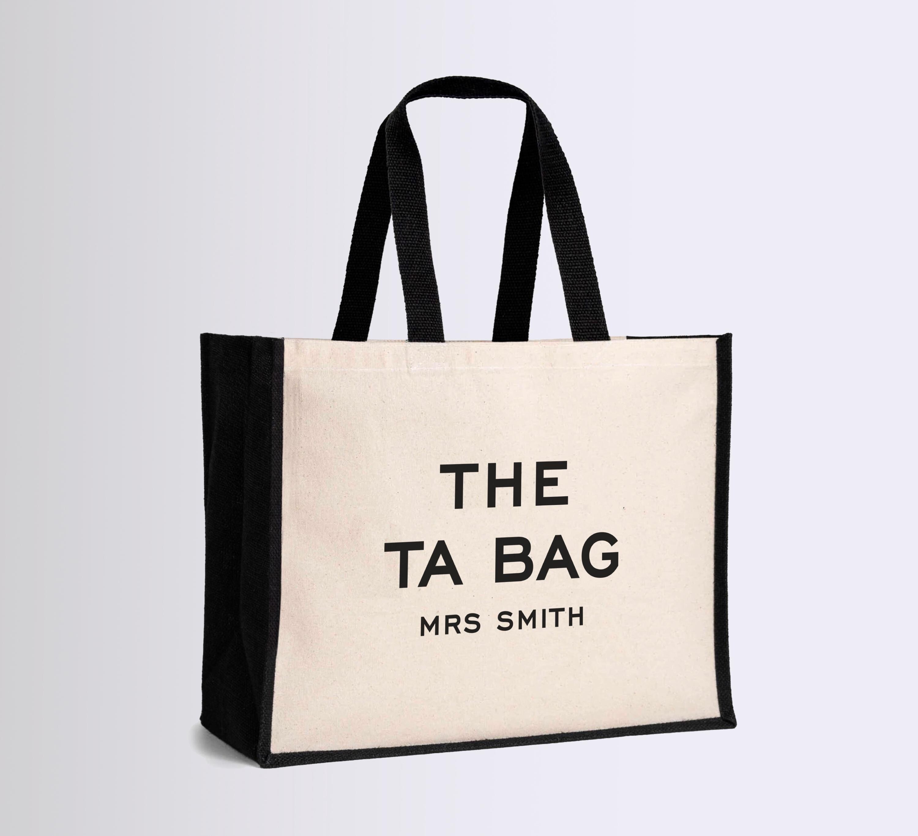 Personalised The Teacher Tote Bag with Name Personalised The Teacher Tote Bag with Name