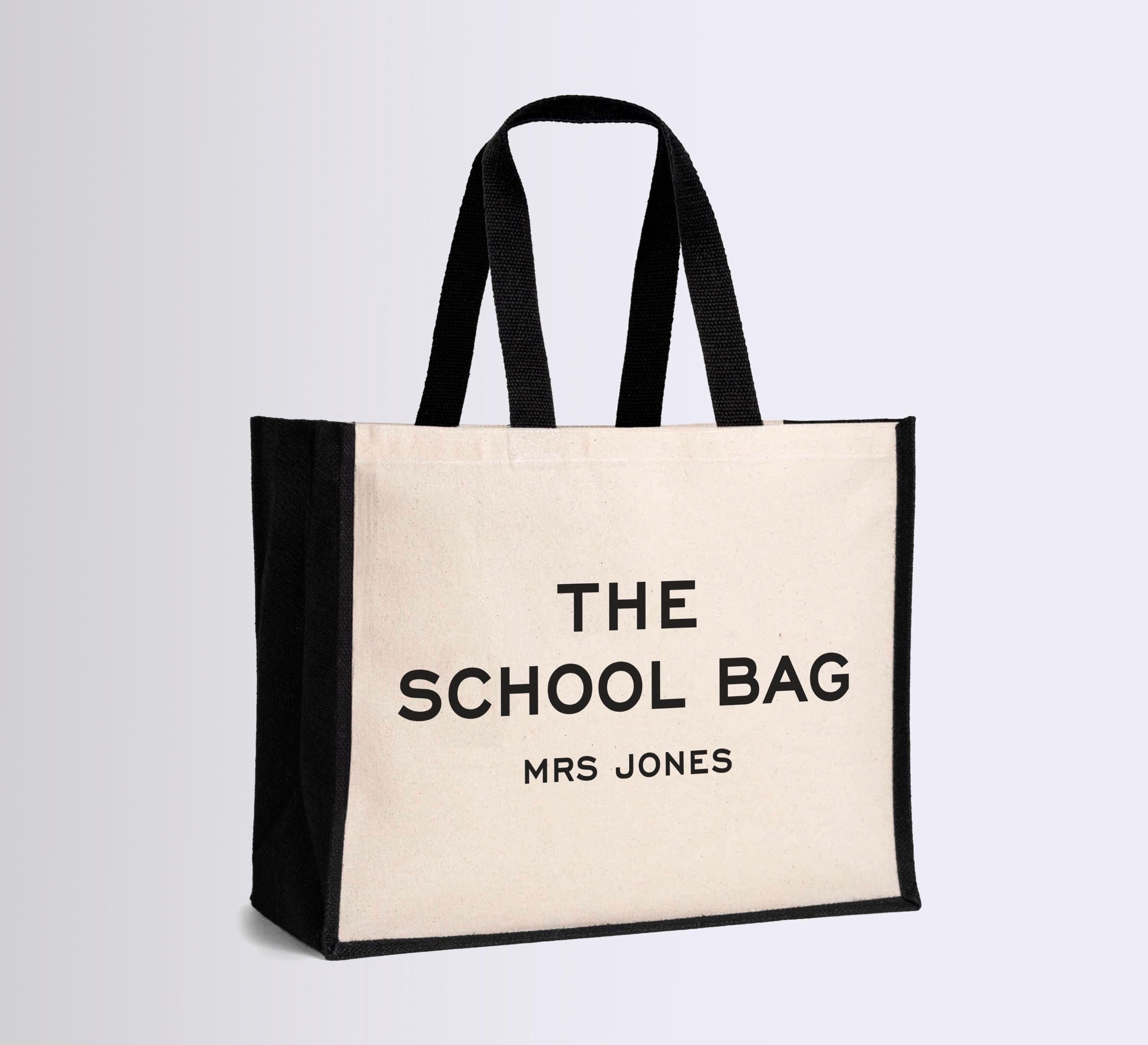 Personalised The Teacher Tote Bag with Name Personalised The Teacher Tote Bag with Name