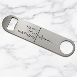 Personalised 18th, 21st Birthday Bar Blade Bottle Opener Personalised 18th, 21st Birthday Bar Blade Bottle Opener