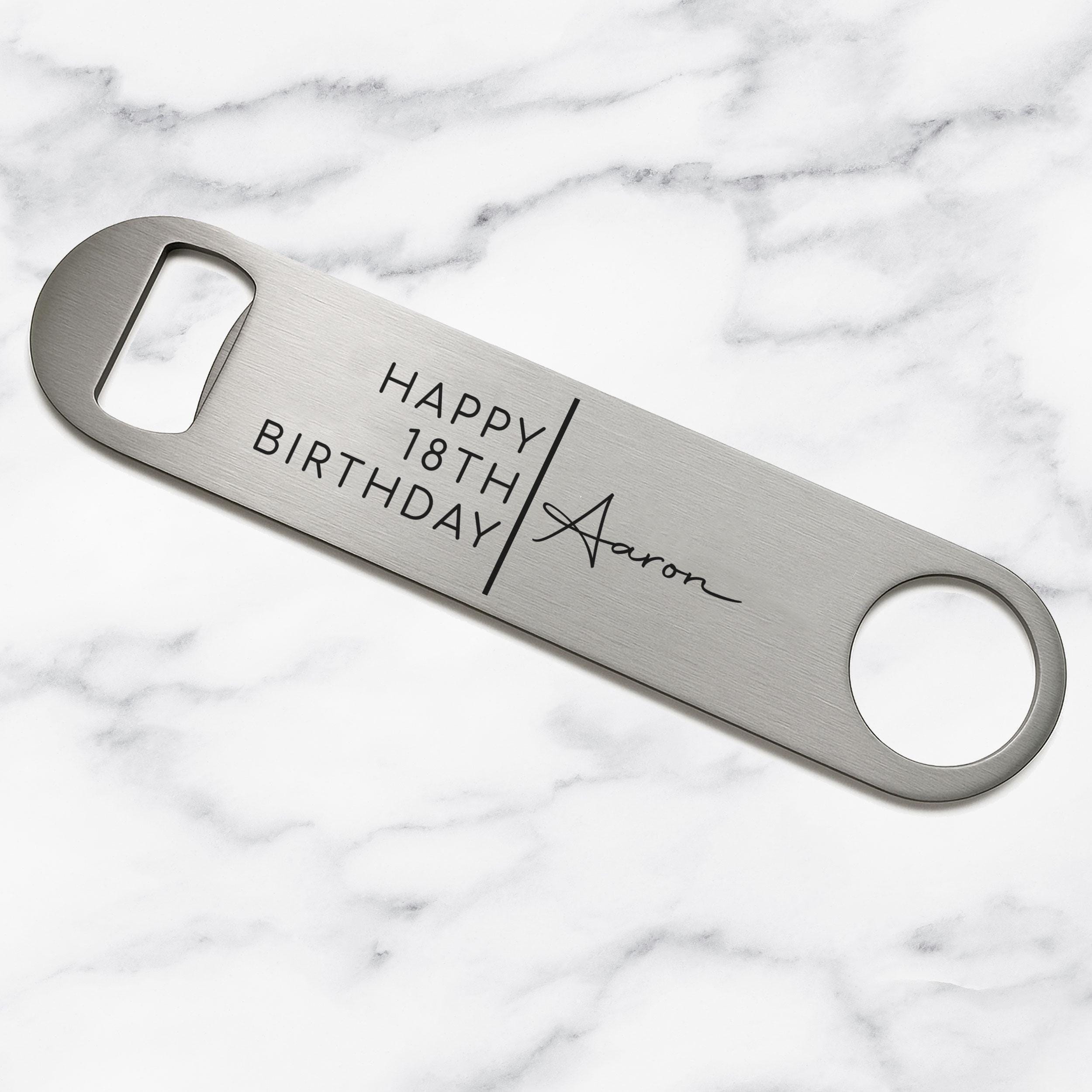 Personalised 18th, 21st Birthday Bar Blade Bottle Opener Personalised 18th, 21st Birthday Bar Blade Bottle Opener