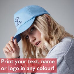 Personalised Baseball Cap with Custom Text or Logo Personalised Baseball Cap with Custom Text or Logo