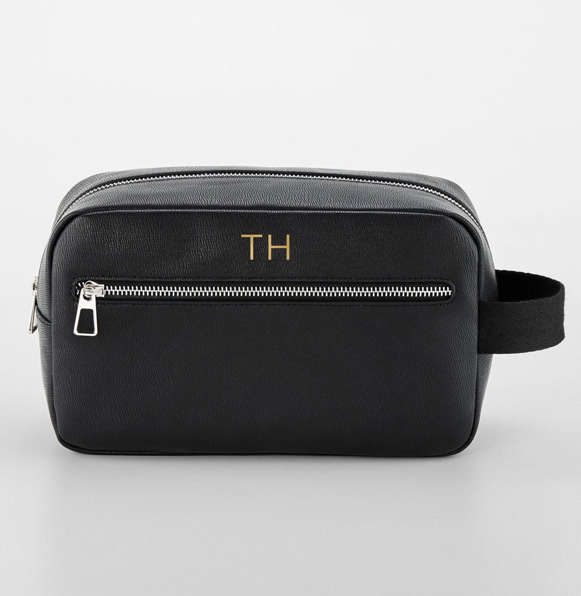 il_fullxfull.7652948513_dlhm Personalised Wash Bag for Him, Luxury Toiletry Bag Men, Travel Grooming Kit, Custom Dopp Kit Gift, Father’s Day, Birthday or Christmas Gift