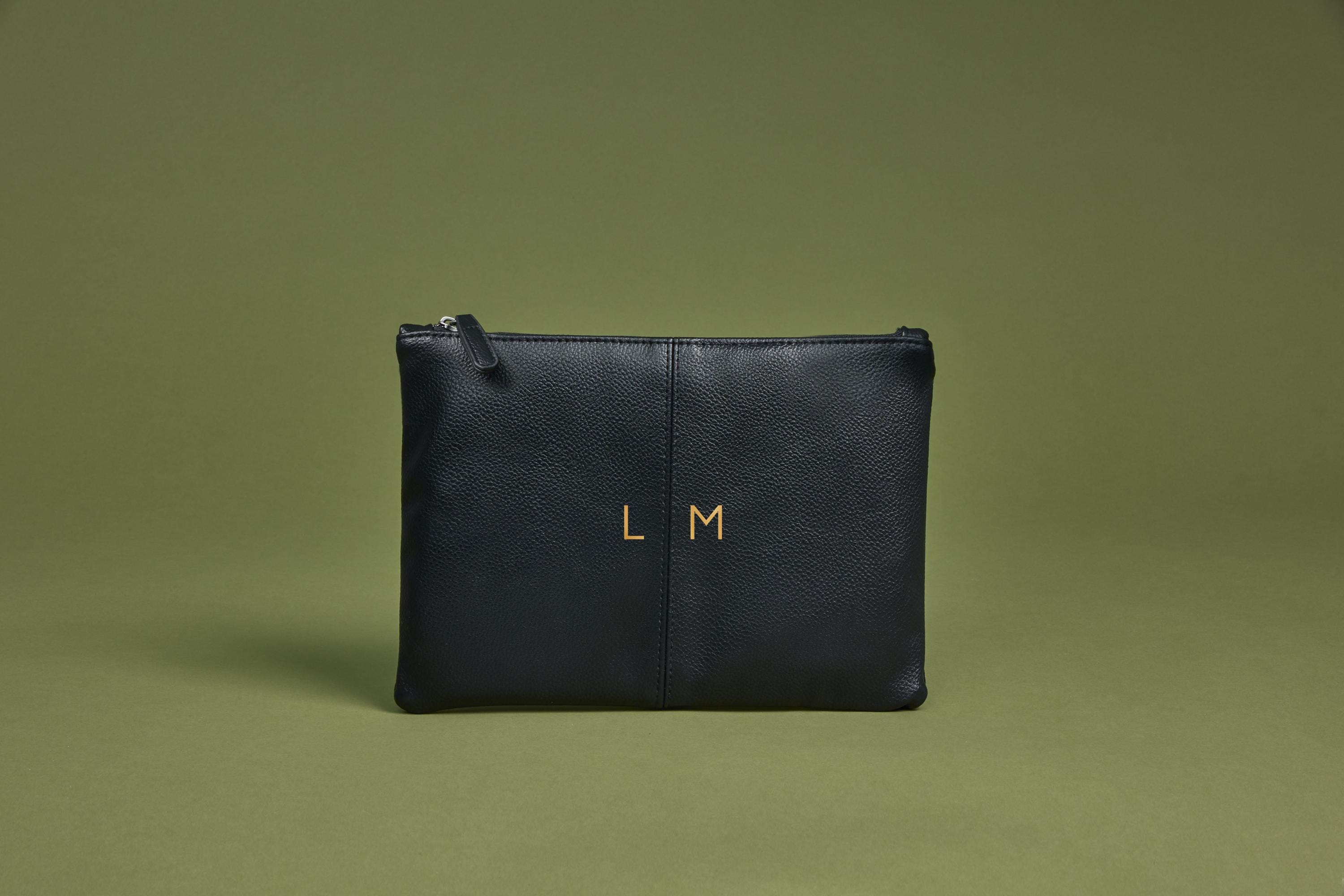 Personalised Monogram Travel Pouch with Initials Personalised Monogram Travel Pouch with Initials