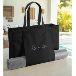 Personalised Organic Cotton Yoga Tote Bag with Name Personalised Organic Cotton Yoga Tote Bag with Name