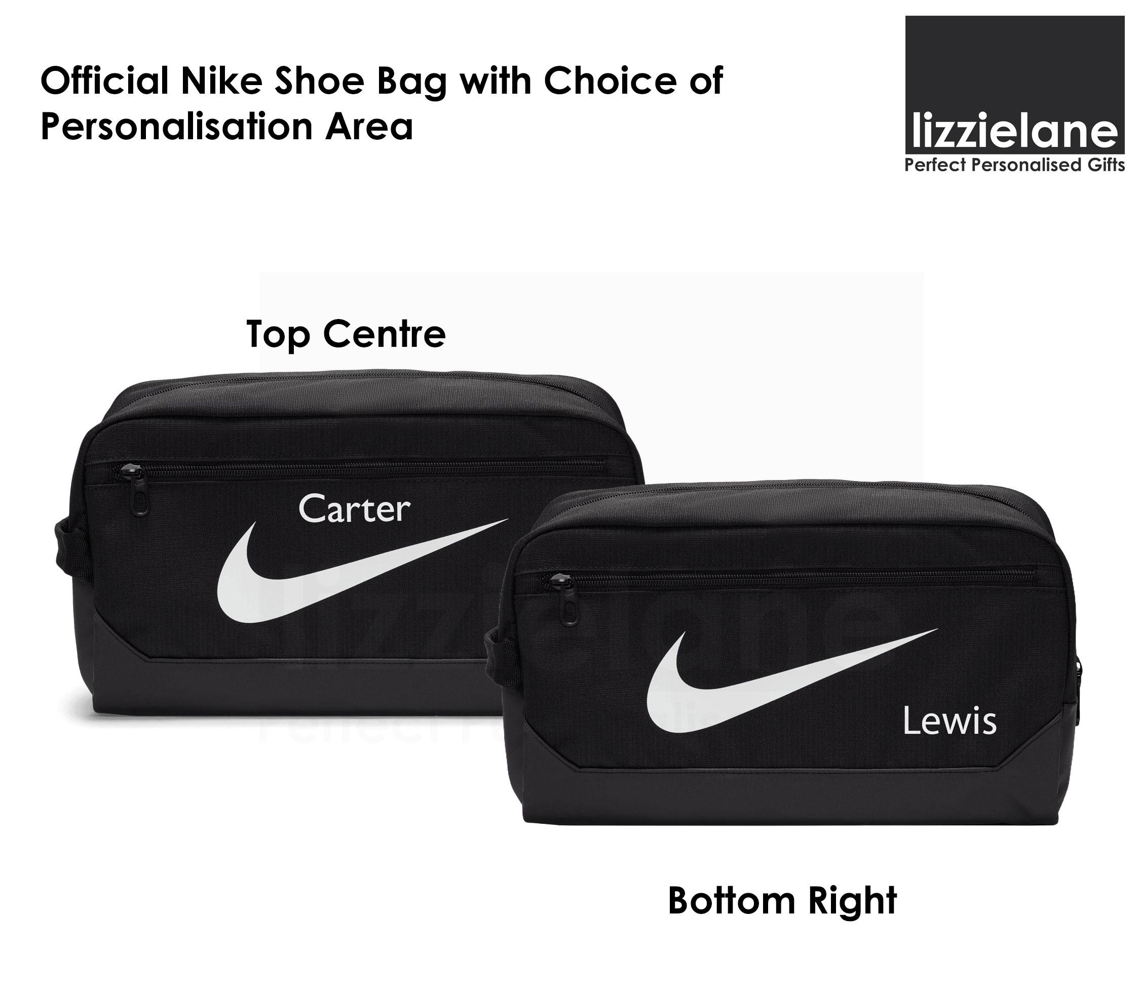 Personalised Nike Shoe Bag with Name, Football Boot Bag, School PE Bag, Gym Trainer Bag, Sports Gift for Kids Boys Girls, Golf Shoe Bag