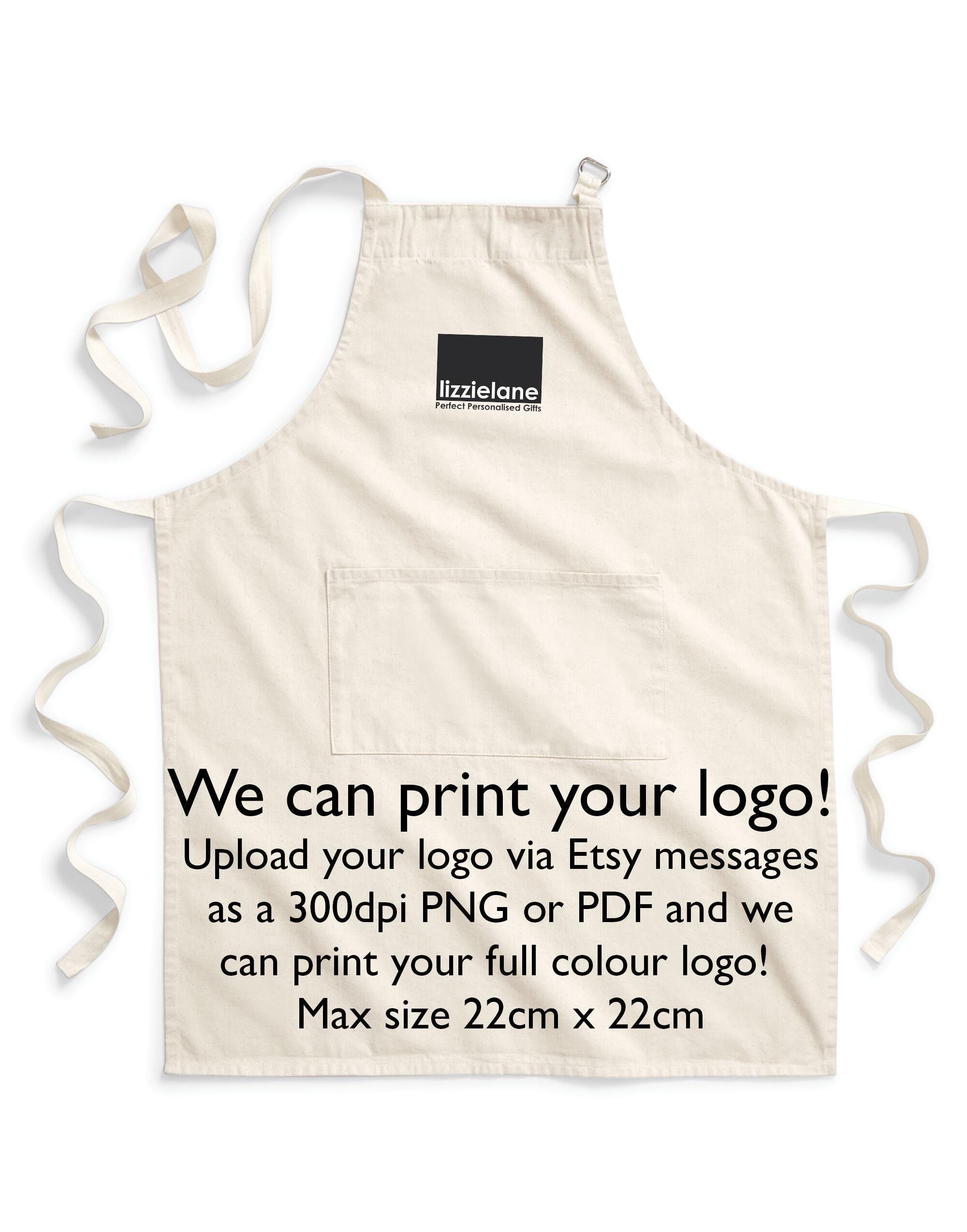Custom Logo Apron, Personalised Work Apron, Business Branded Apron, Baking Uniform, Small Business Apron, Cafe Apron