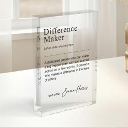 Personalised Difference Maker Acrylic Block with Name Personalised Difference Maker Acrylic Block with Name
