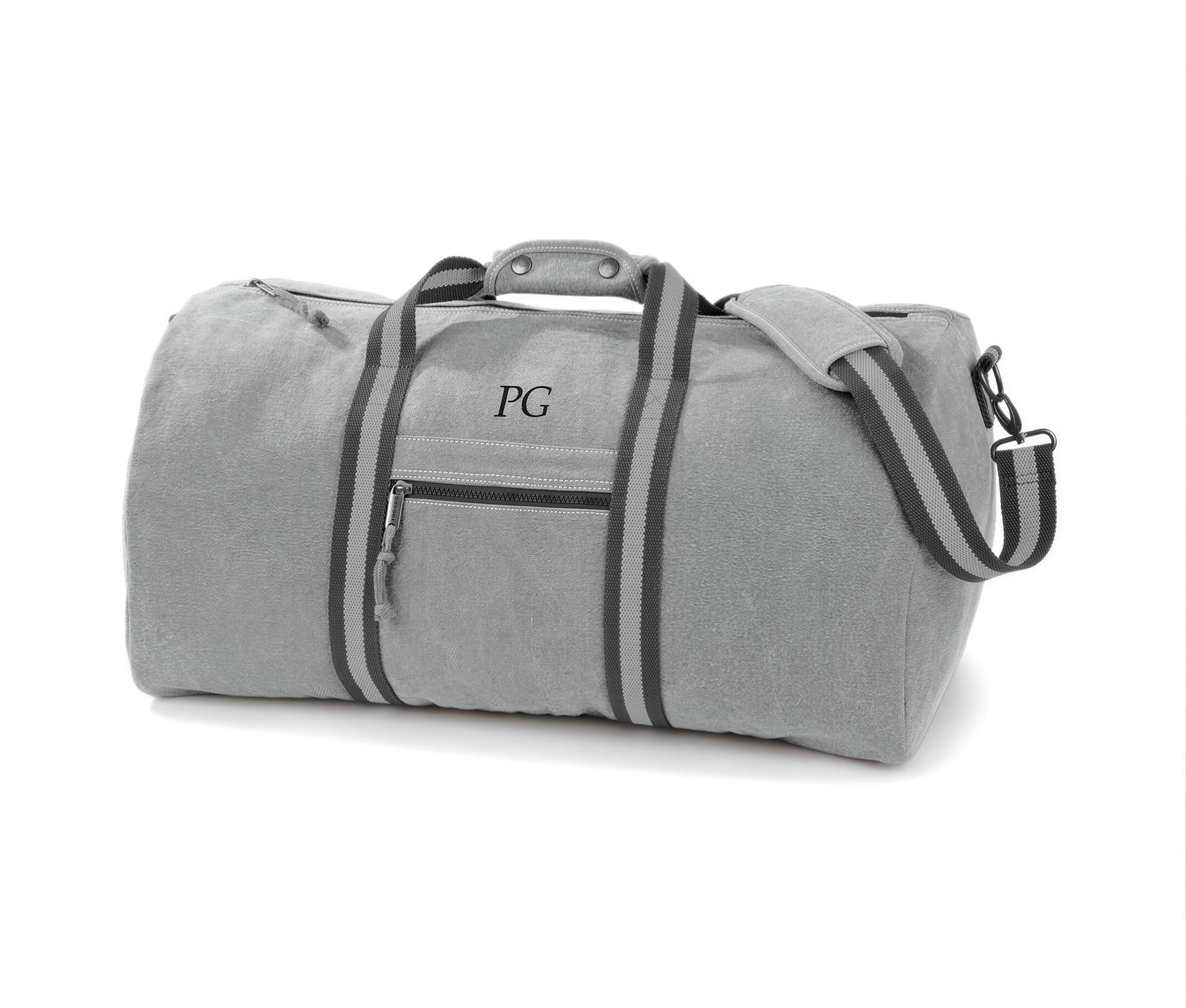 Personalised Mens Washed Canvas Weekender Duffle Bag with Initials Personalised Mens Washed Canvas Weekender Duffle Bag with Initials