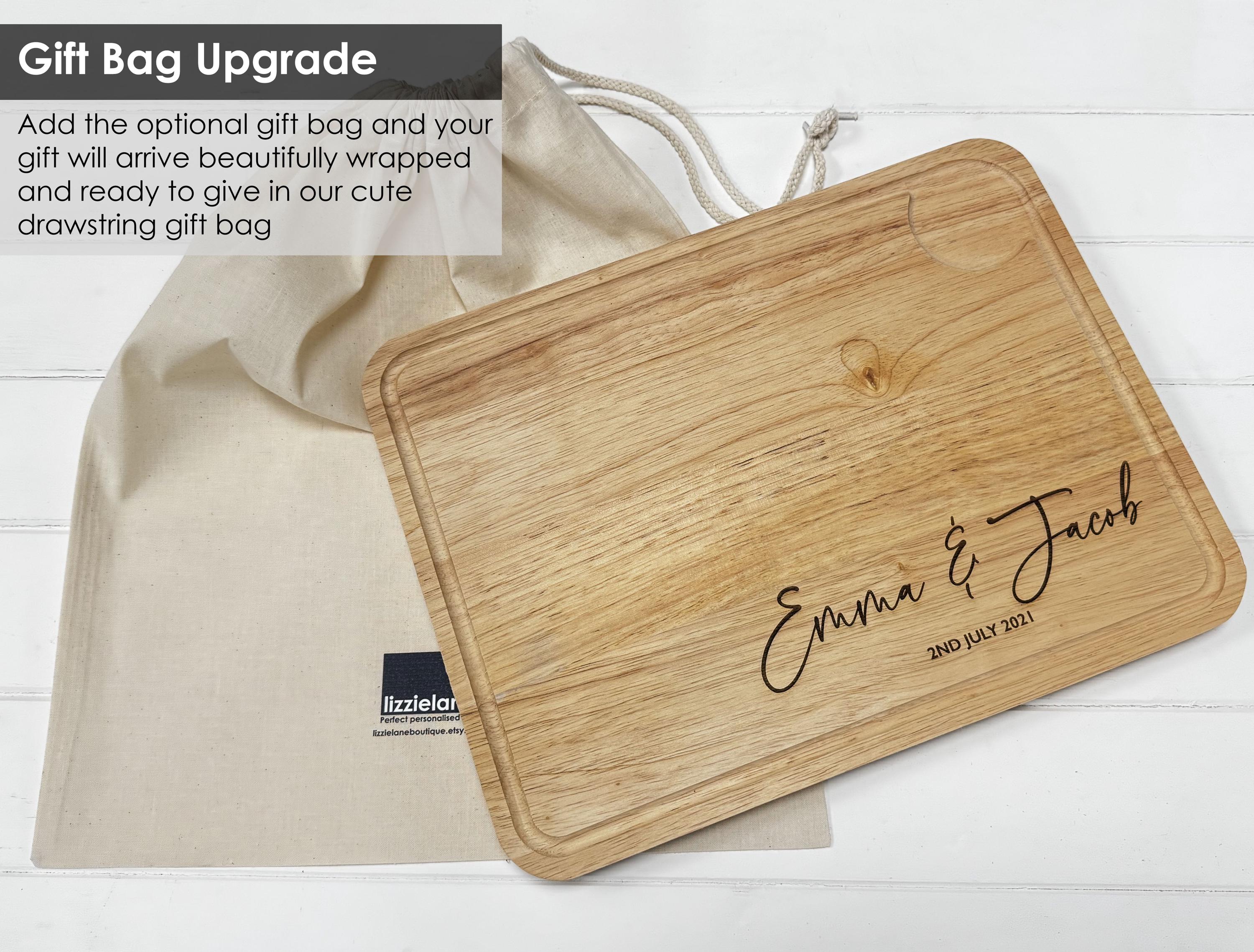 Engraved Wedding Chopping Board with Surname and Date Engraved Wedding Chopping Board with Surname and Date