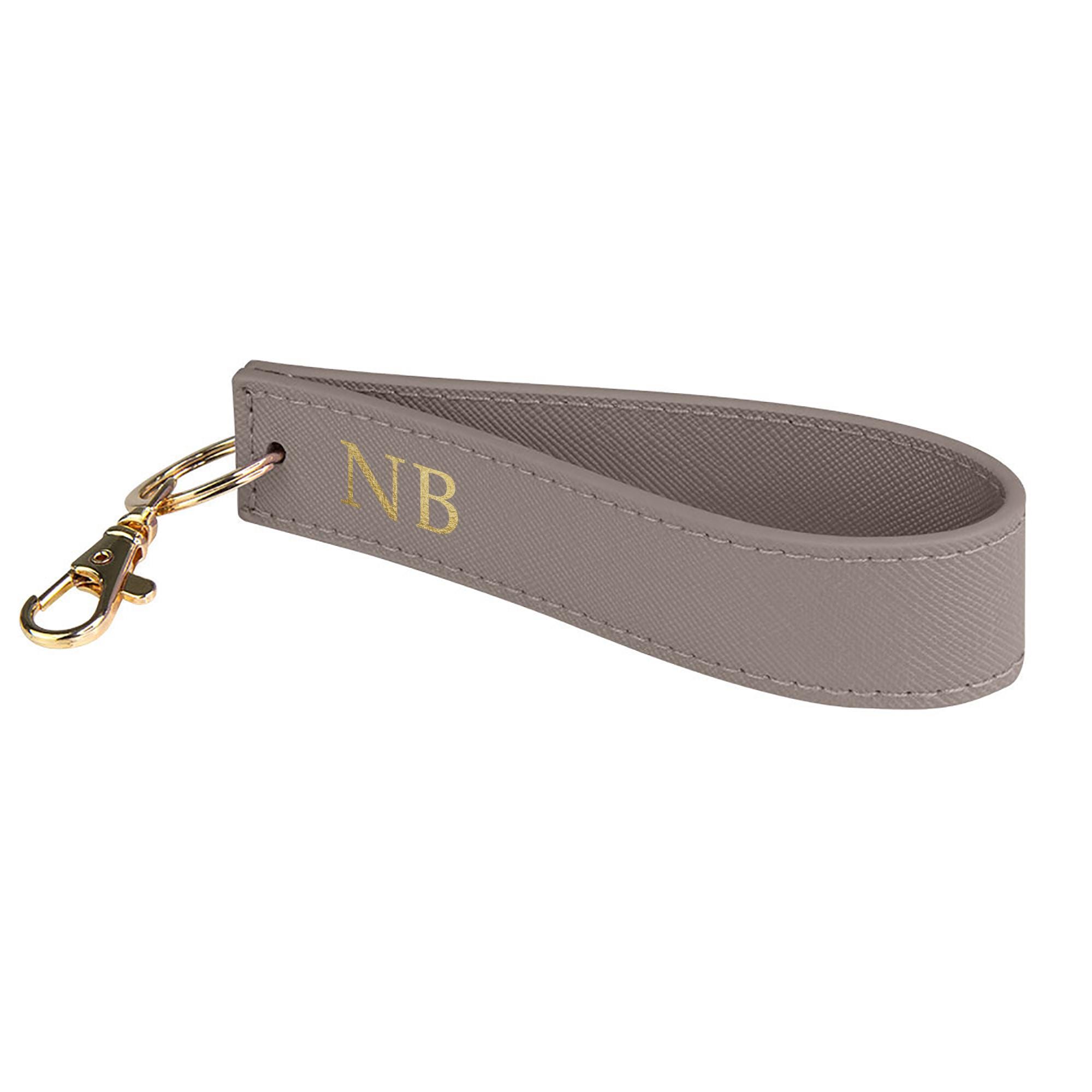 Personalised Initial Wristlet Keyring with Metal Clip Personalised Initial Wristlet Keyring with Metal Clip