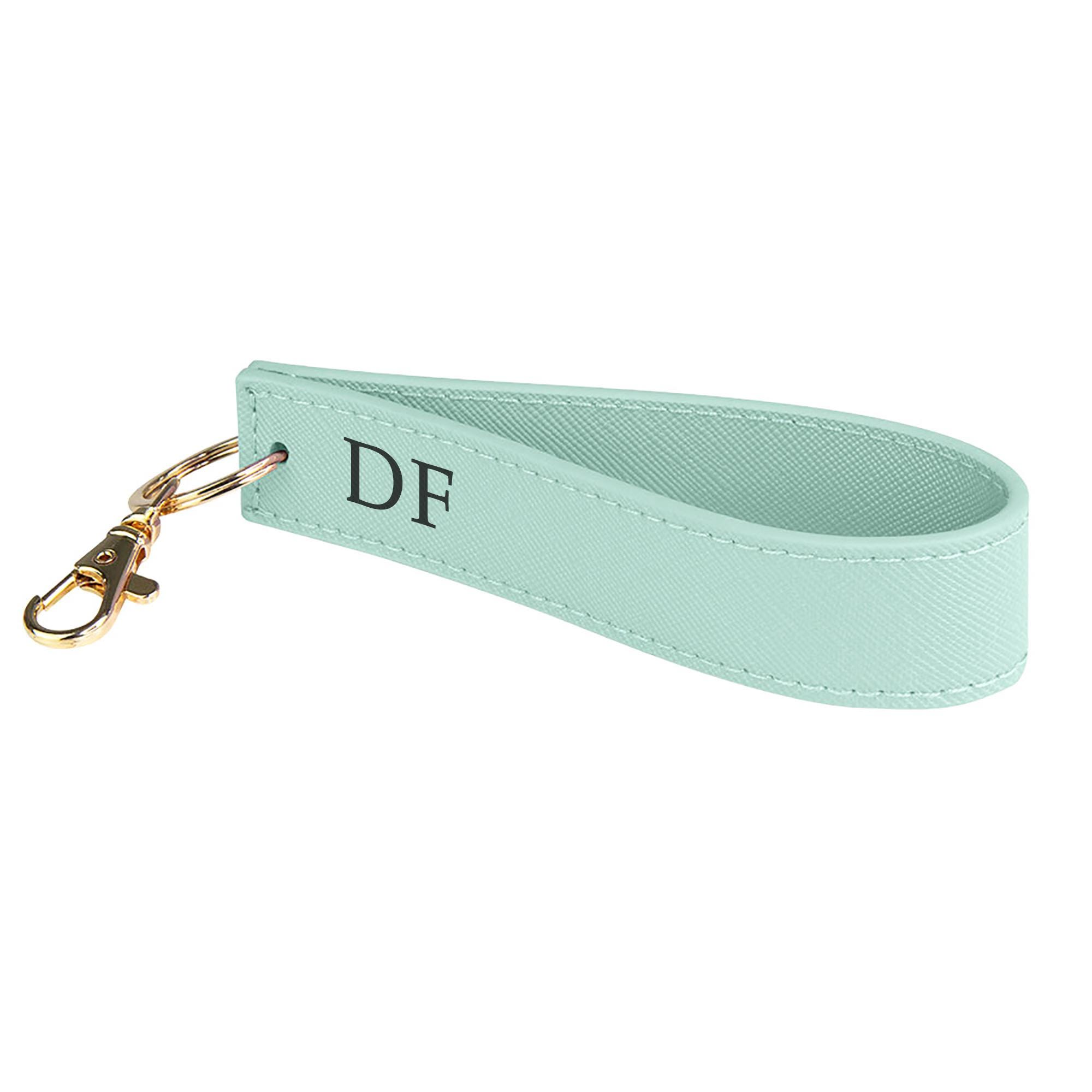 Personalised Initial Wristlet Keyring with Metal Clip Personalised Initial Wristlet Keyring with Metal Clip