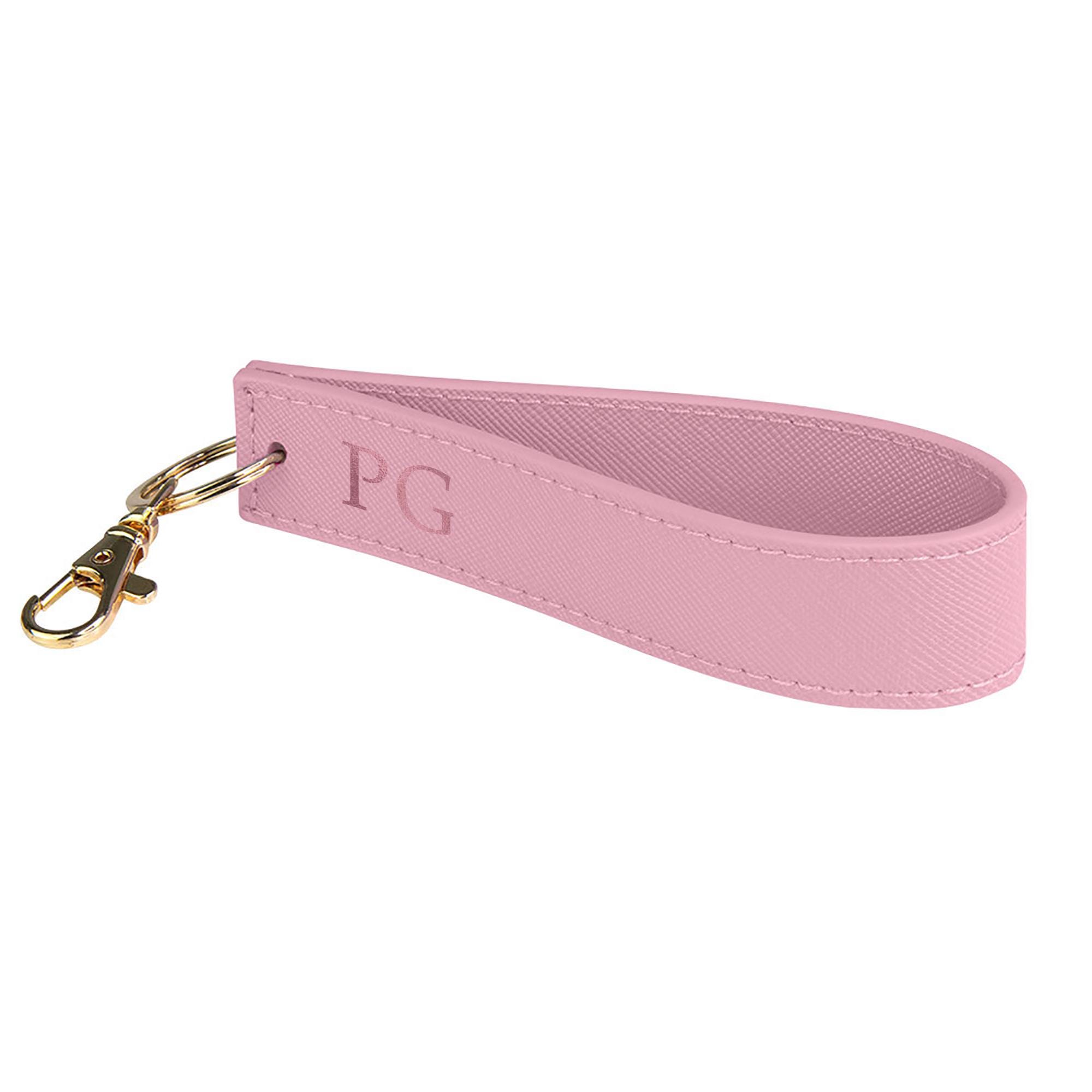 Personalised Initial Wristlet Keyring with Metal Clip Personalised Initial Wristlet Keyring with Metal Clip