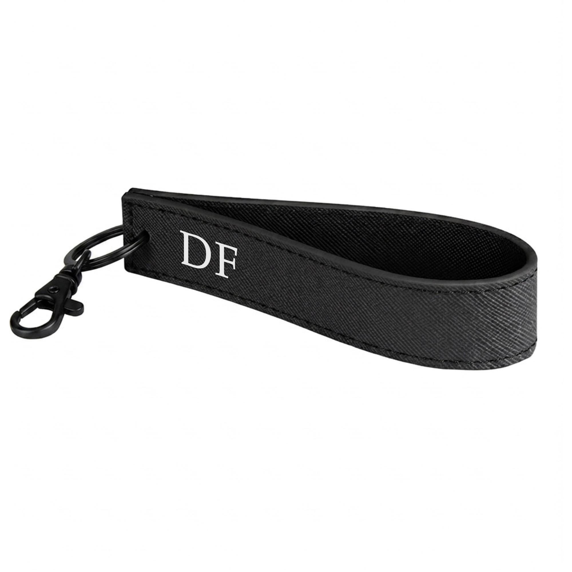 Personalised Initial Wristlet Keyring with Metal Clip Personalised Initial Wristlet Keyring with Metal Clip