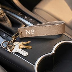Personalised Initial Wristlet Keyring with Metal Clip Personalised Initial Wristlet Keyring with Metal Clip