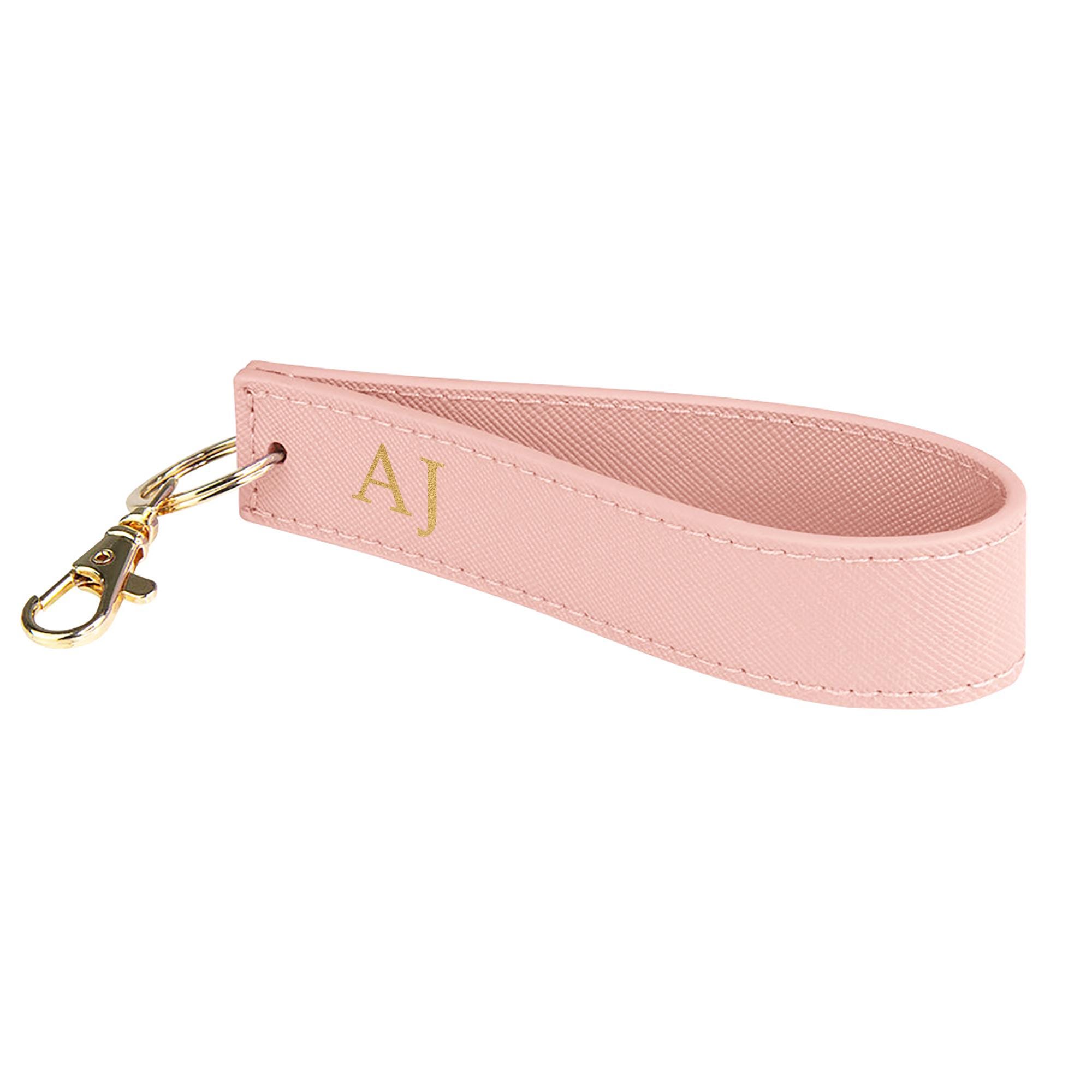 Personalised Initial Wristlet Keyring with Metal Clip Personalised Initial Wristlet Keyring with Metal Clip