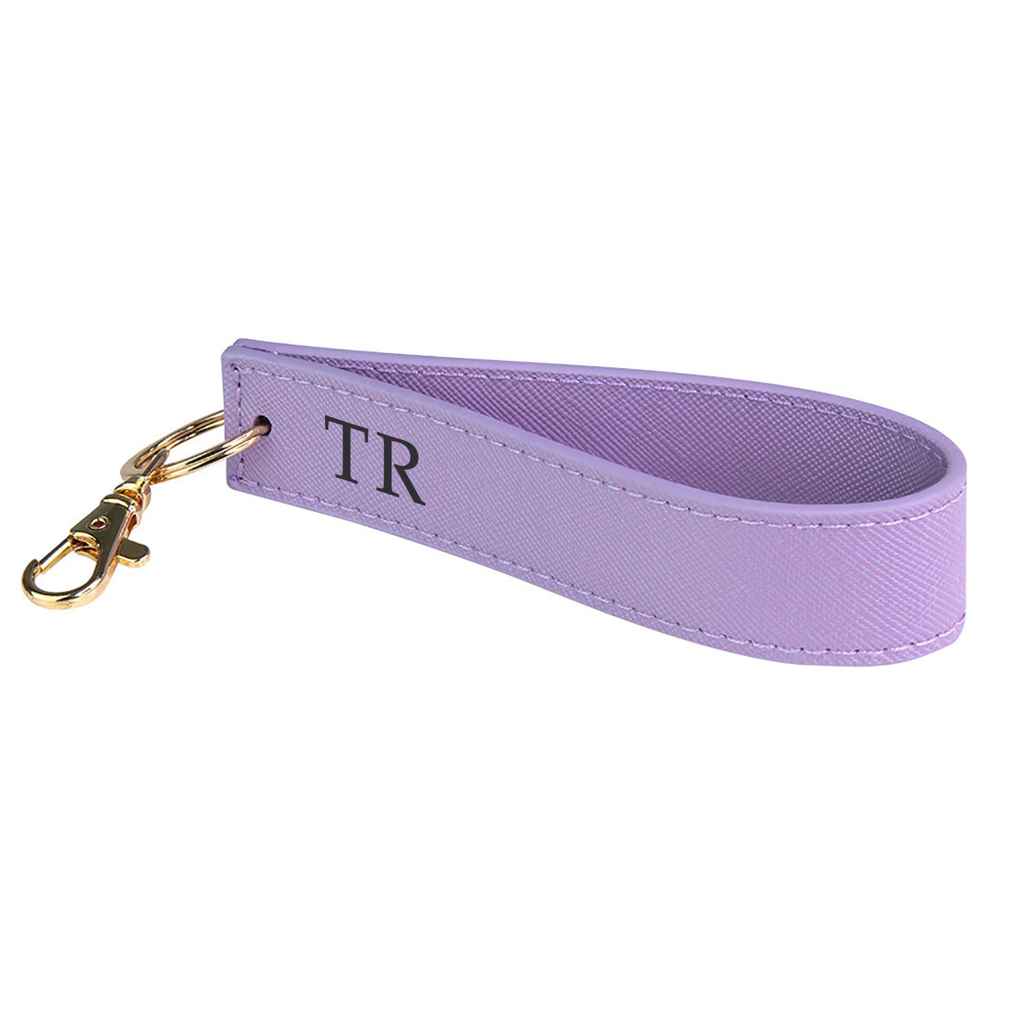 Personalised Initial Wristlet Keyring with Metal Clip Personalised Initial Wristlet Keyring with Metal Clip
