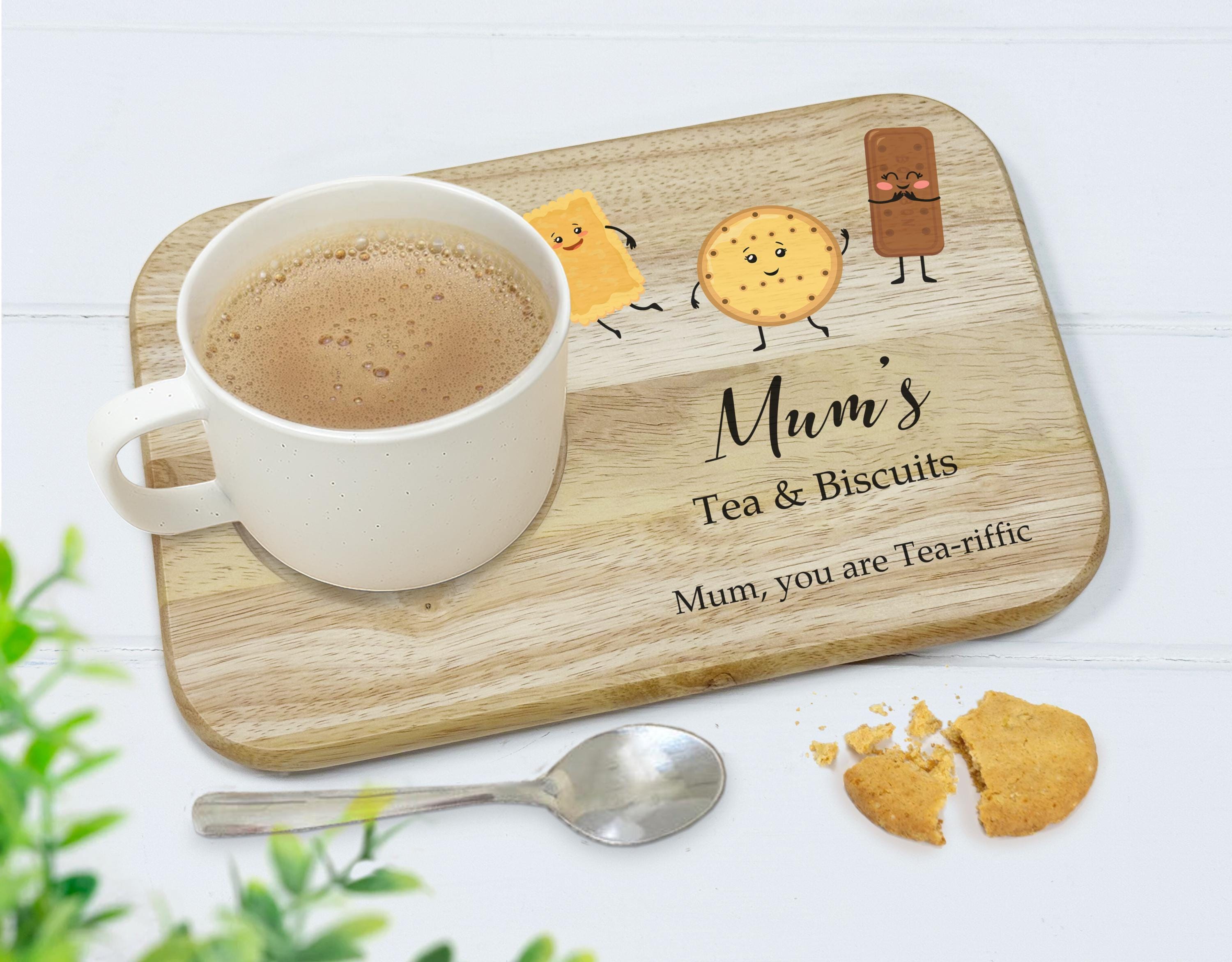il_fullxfull.8521751958_h337-1 Custom Tea & Biscuits Tray, Personalised Tea Serving Board For Grandma, Wooden Drink Tray, Gift for Mum, Grandma's Drink