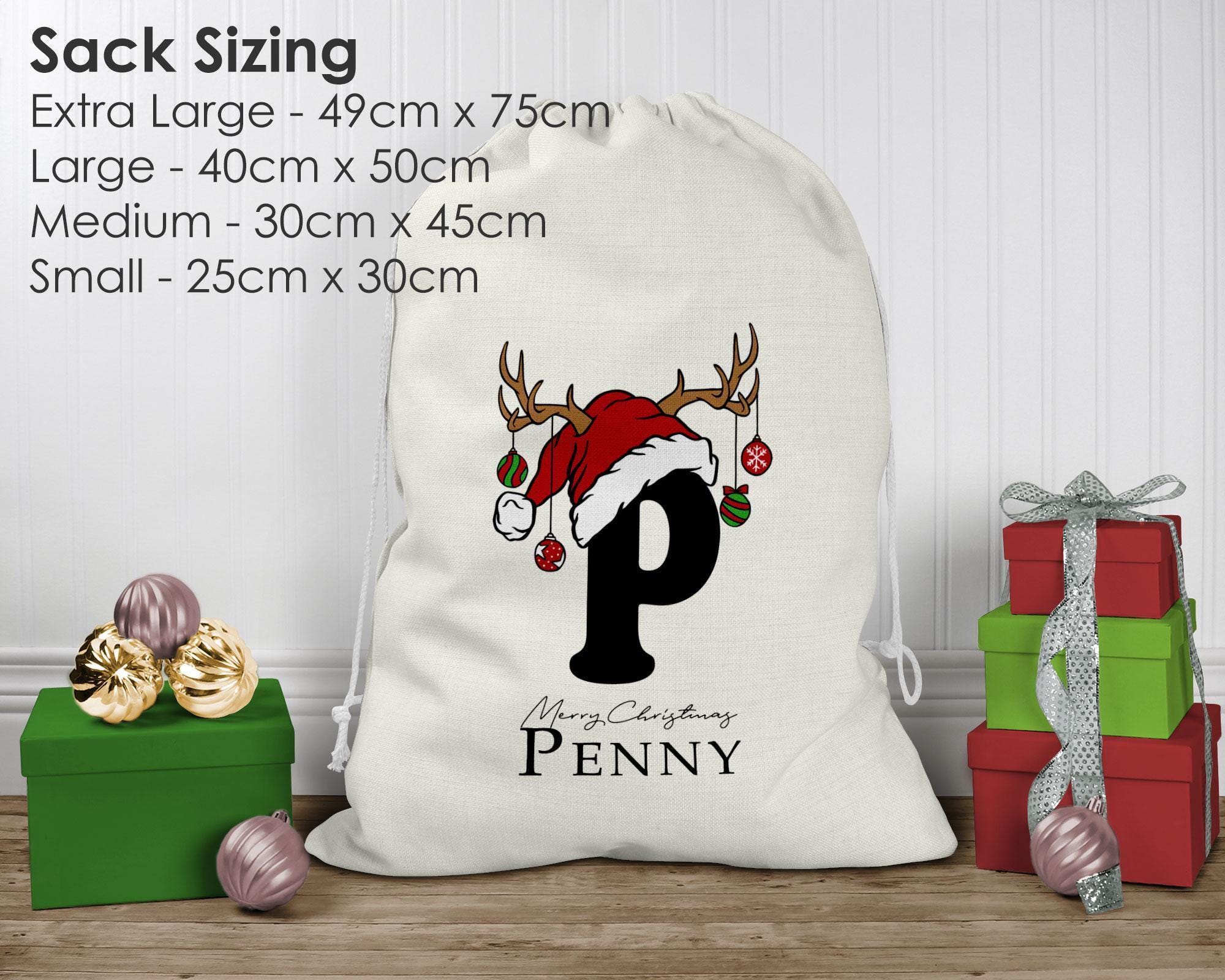 Personalised Santa Sack with Initial and Name Personalised Santa Sack with Initial and Name