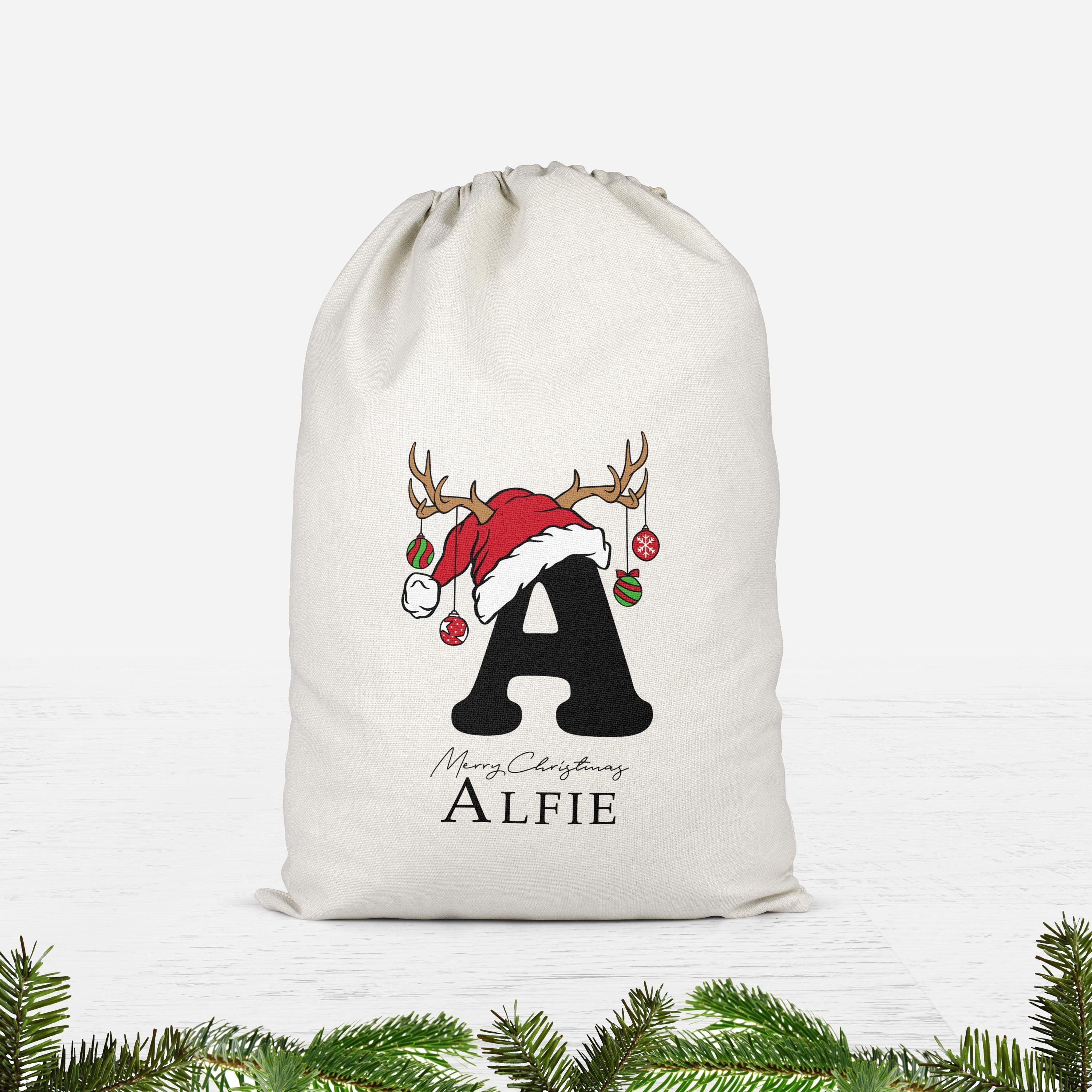 Personalised Santa Sack with Initial and Name Personalised Santa Sack with Initial and Name