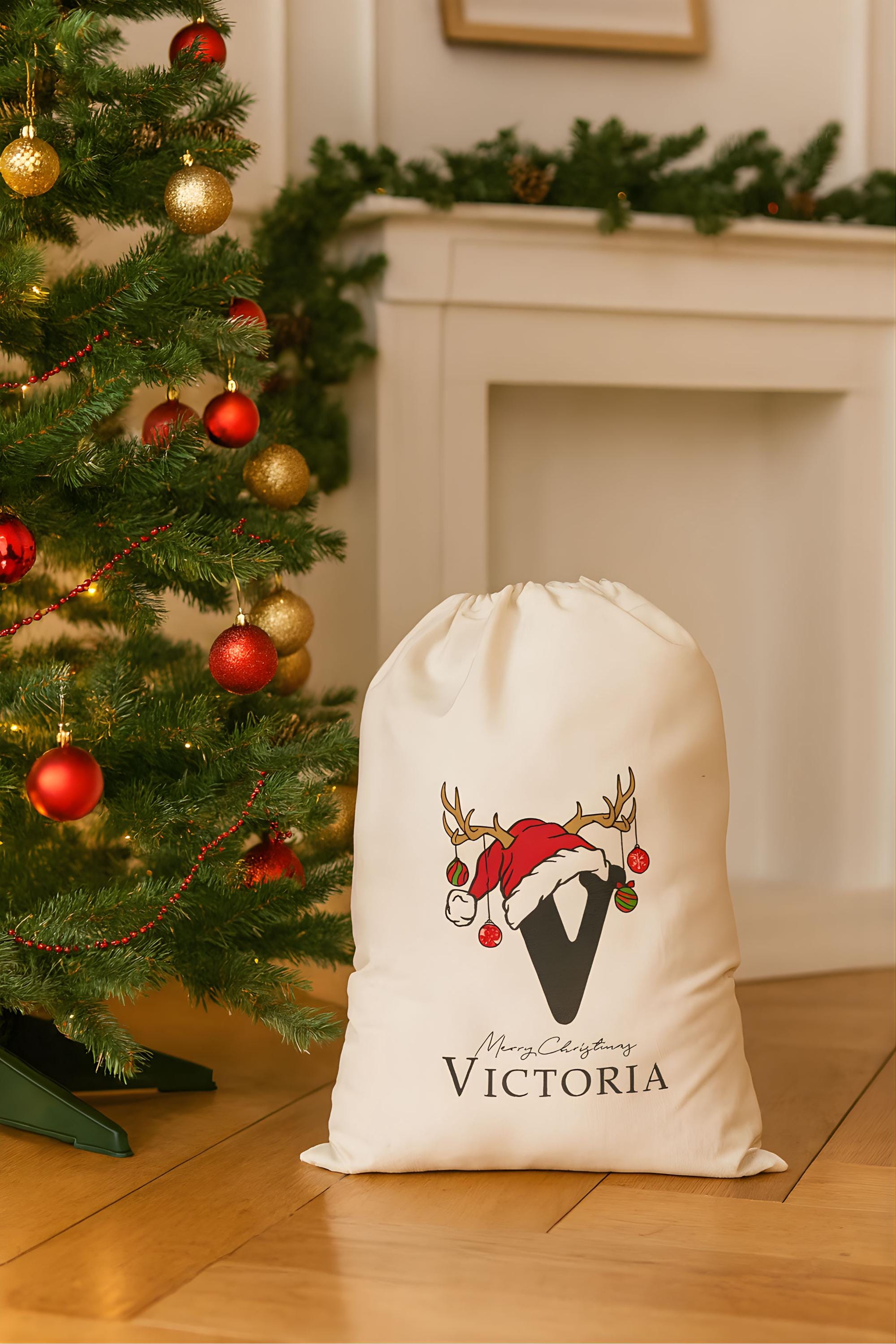 Personalised Santa Sack with Initial and Name Personalised Santa Sack with Initial and Name