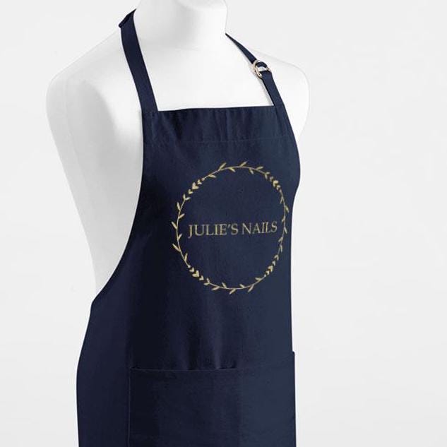 Personalised Floral Apron with Name Personalised Floral Apron with Name