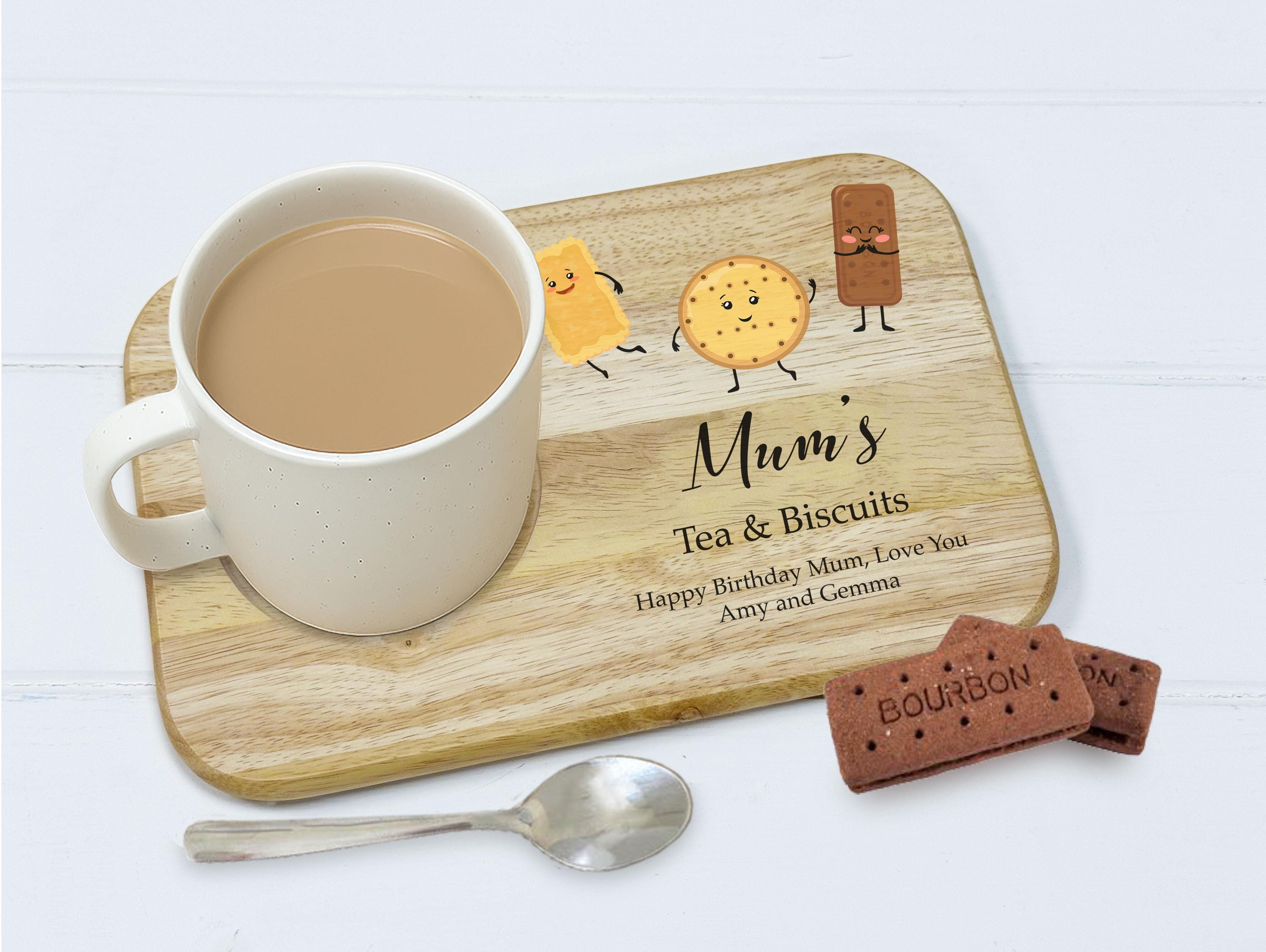 Personalised Tea and Biscuits Board for Mum Personalised Tea and Biscuits Board for Mum