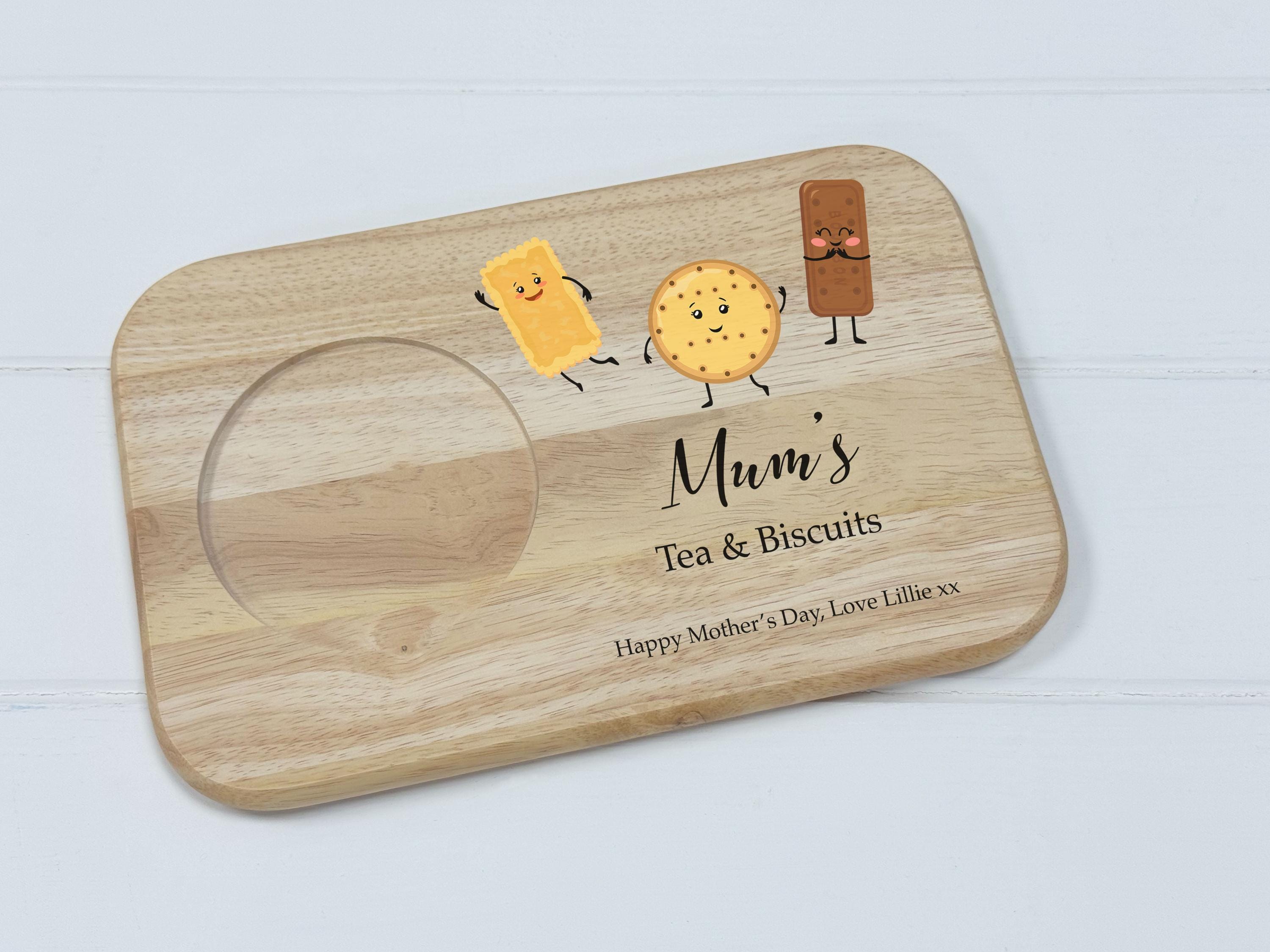 Personalised Tea and Biscuits Board for Mum Personalised Tea and Biscuits Board for Mum