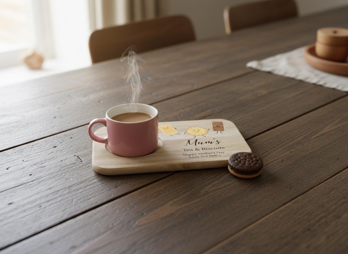 Personalised Tea and Biscuits Board for Mum Personalised Tea and Biscuits Board for Mum