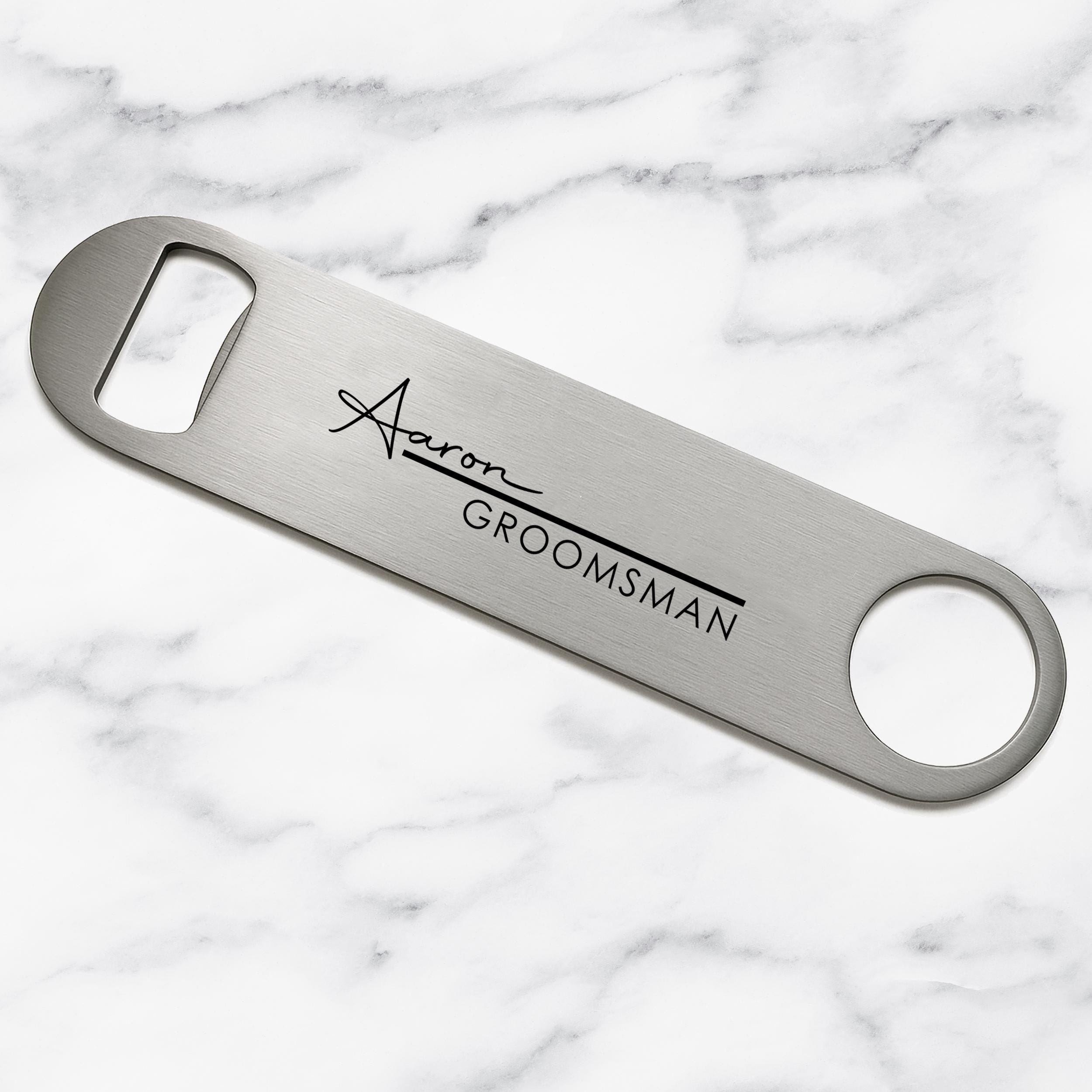 Personalised Groomsman Bottle Opener with Name and Role Personalised Groomsman Bottle Opener with Name and Role