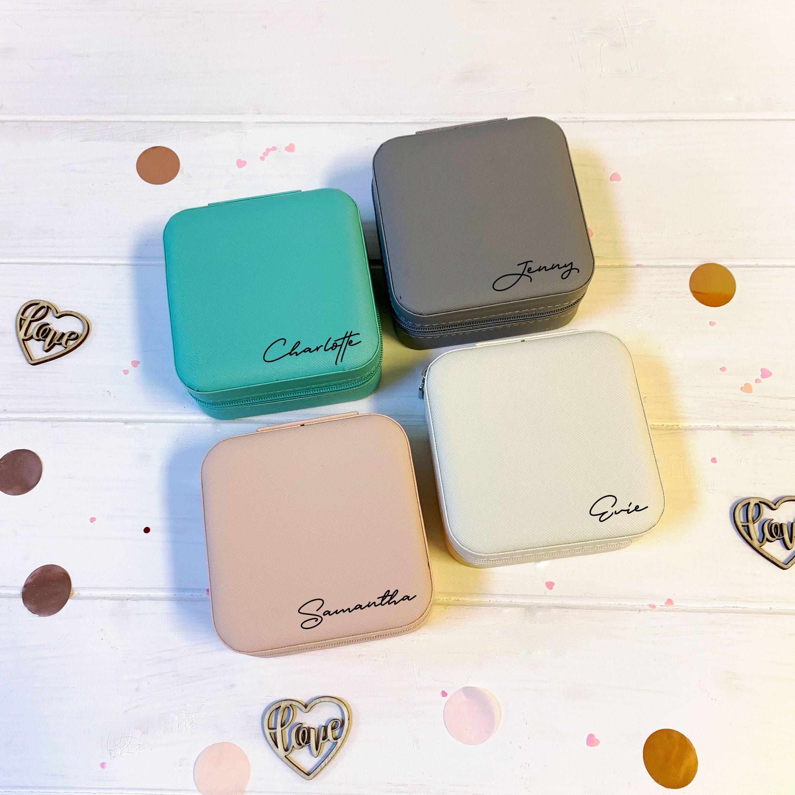 Personalised Travel Jewellery Box with Name Personalised Travel Jewellery Box with Name