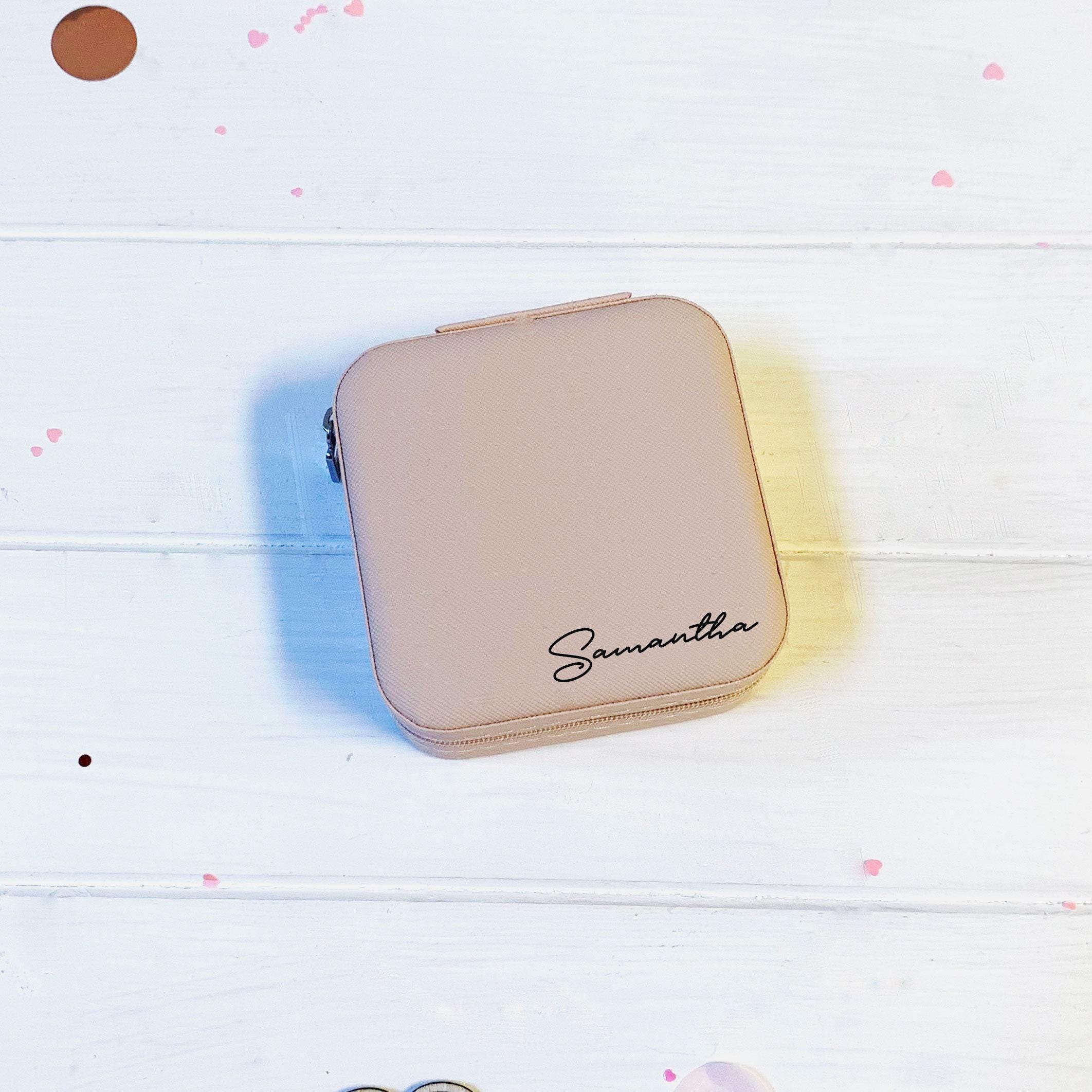 Personalised Travel Jewellery Box with Name Personalised Travel Jewellery Box with Name