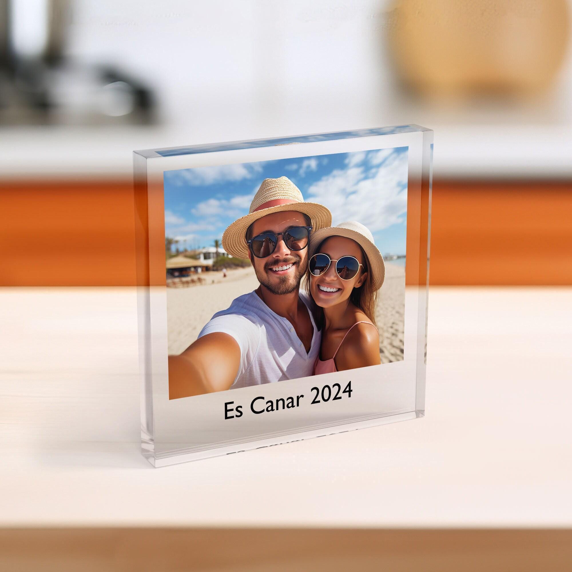 Personalised Engagement Photo Block with Names and Date Personalised Engagement Photo Block with Names and Date