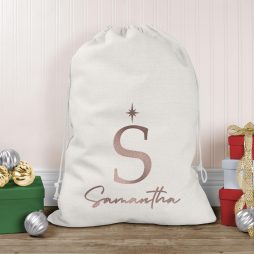 Personalised Santa Sack with Name and Initial