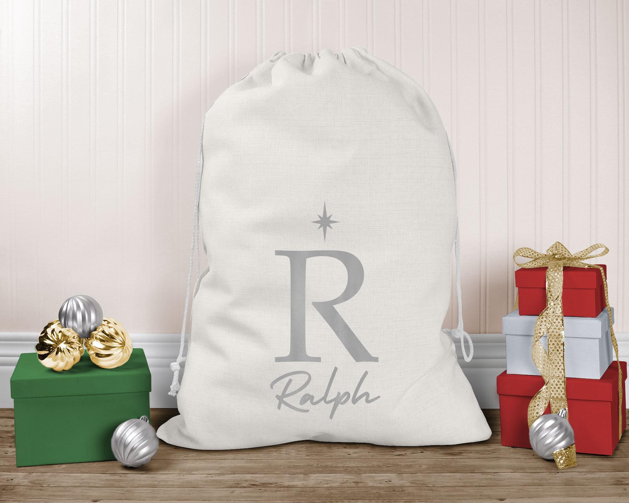 Personalised Santa Sack with Name and Initial Personalised Santa Sack with Name and Initial