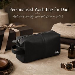 Personalised Wash Bag for Dad with Initials or Name Personalised Wash Bag for Dad with Initials or Name