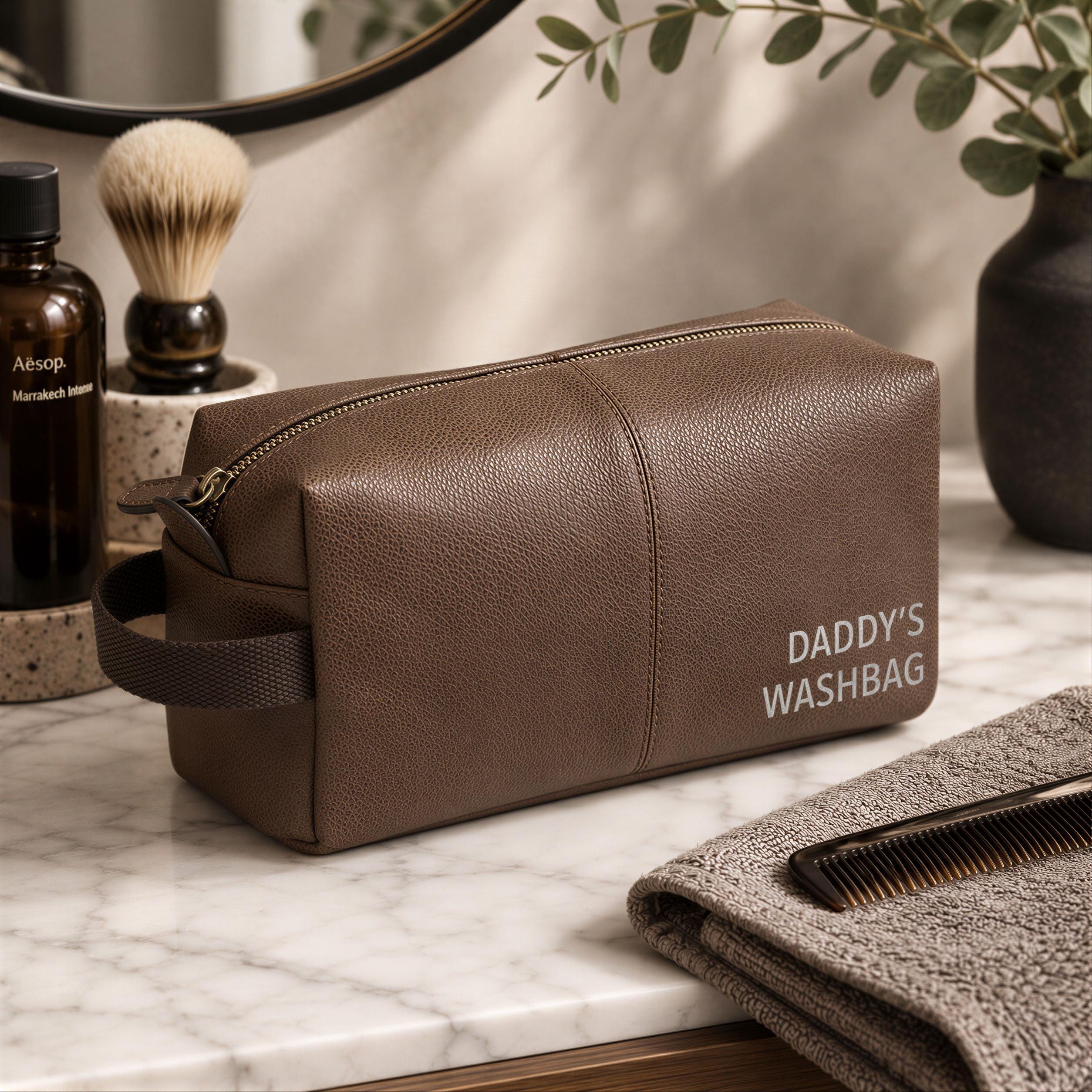 il_fullxfull.8521880692_dx35 Personalised Wash Bag for Dad, Father’s Day Gift from Daughter Son, Birthday Christmas Gift for Daddy Grandad