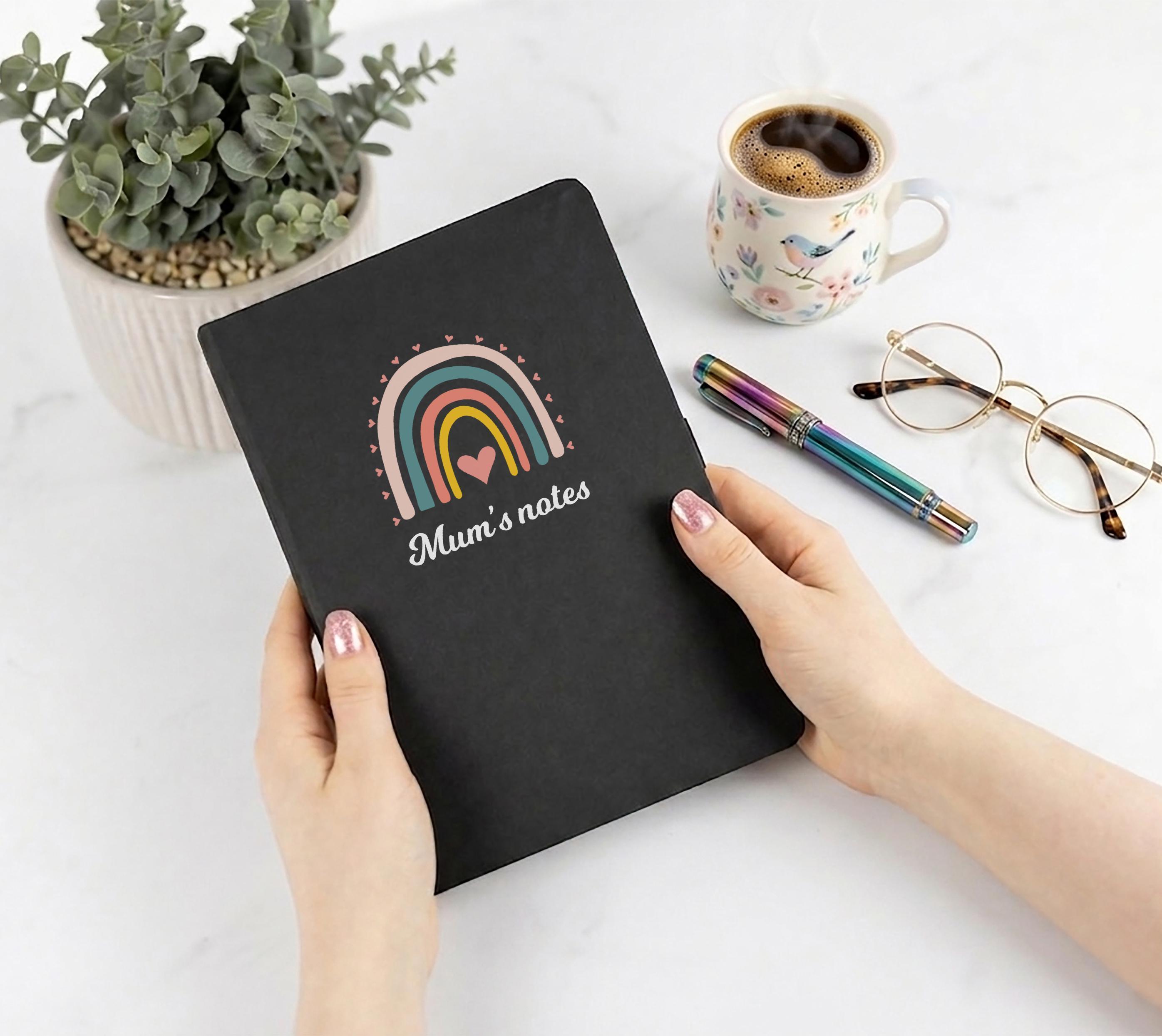 Personalised Teacher Rainbow Notebook in A5 Personalised Teacher Rainbow Notebook in A5