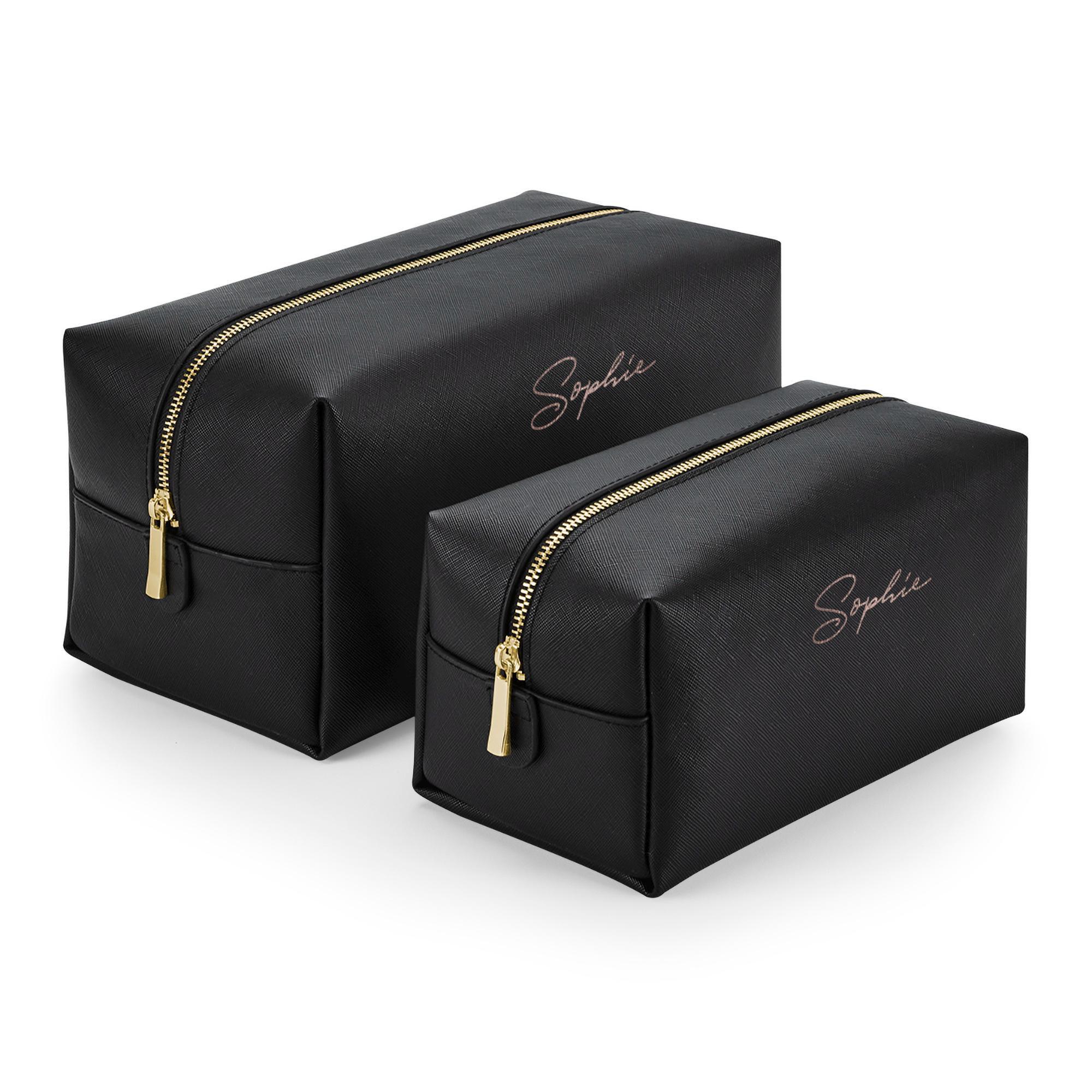 Personalised Vegan Leather Toiletry Bag with Name Personalised Vegan Leather Toiletry Bag with Name