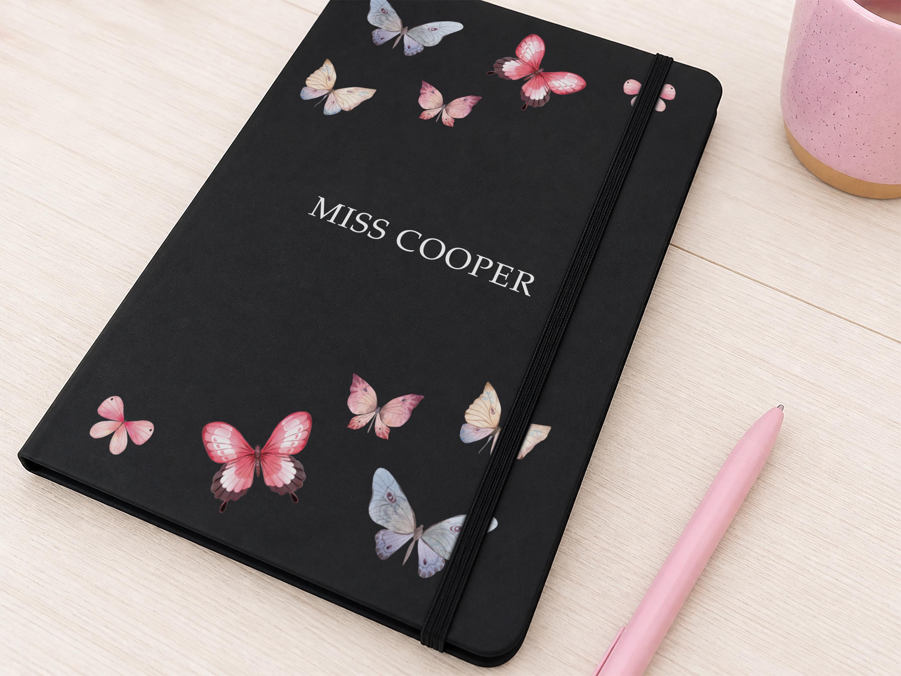 Personalised Butterfly Notebook in A5 Personalised Butterfly Notebook in A5