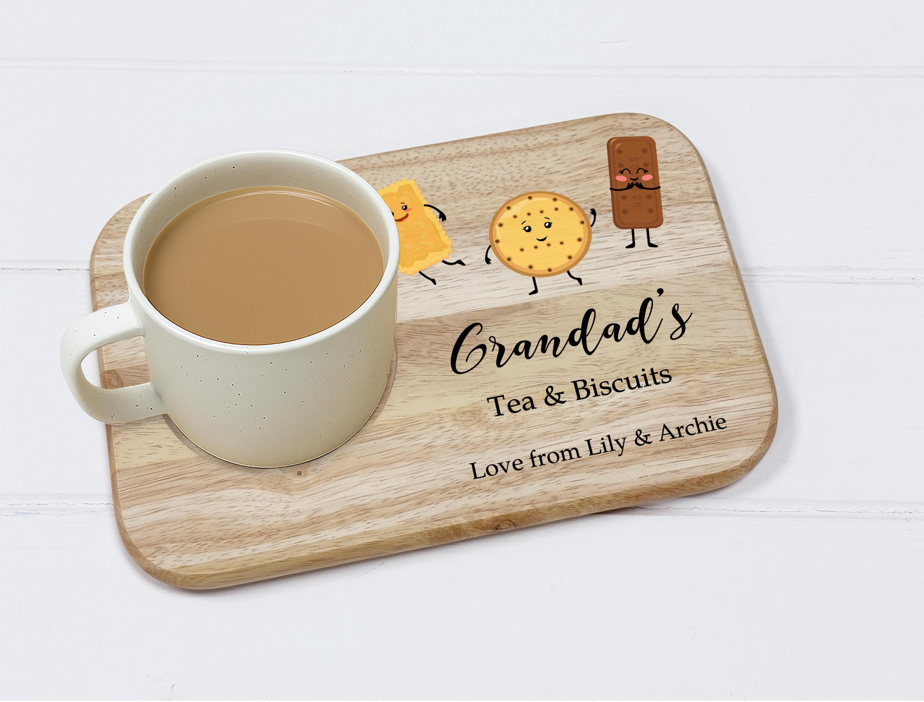Personalised Tea and Biscuits Board for Grandma Personalised Tea and Biscuits Board for Grandma