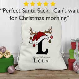 Personalised Santa Sack with Initial and Name Personalised Santa Sack with Initial and Name